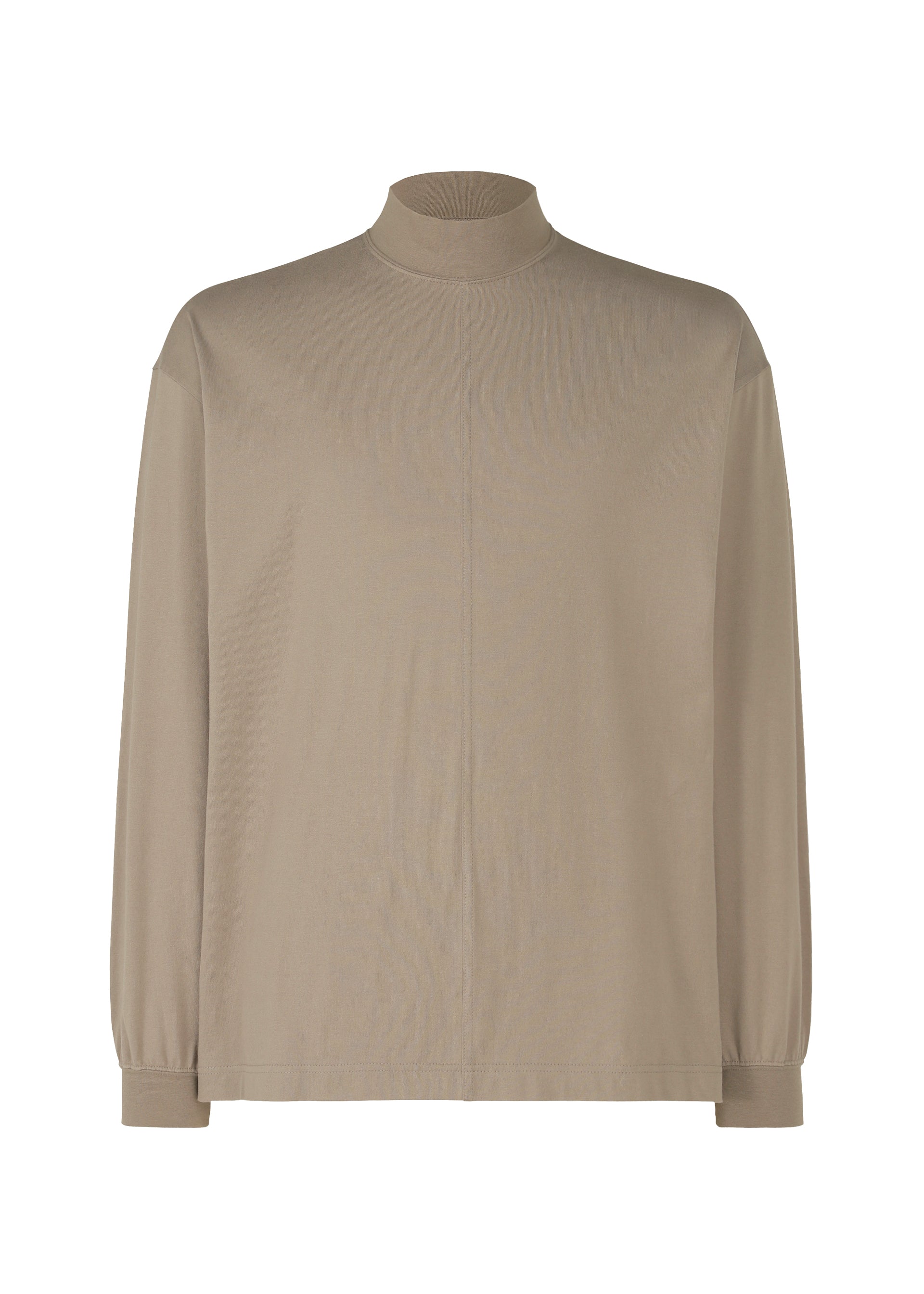 A product shot of the HOMME PLISSÉ ISSEY MIYAKE Black Turtleneck Top top in greige (19).