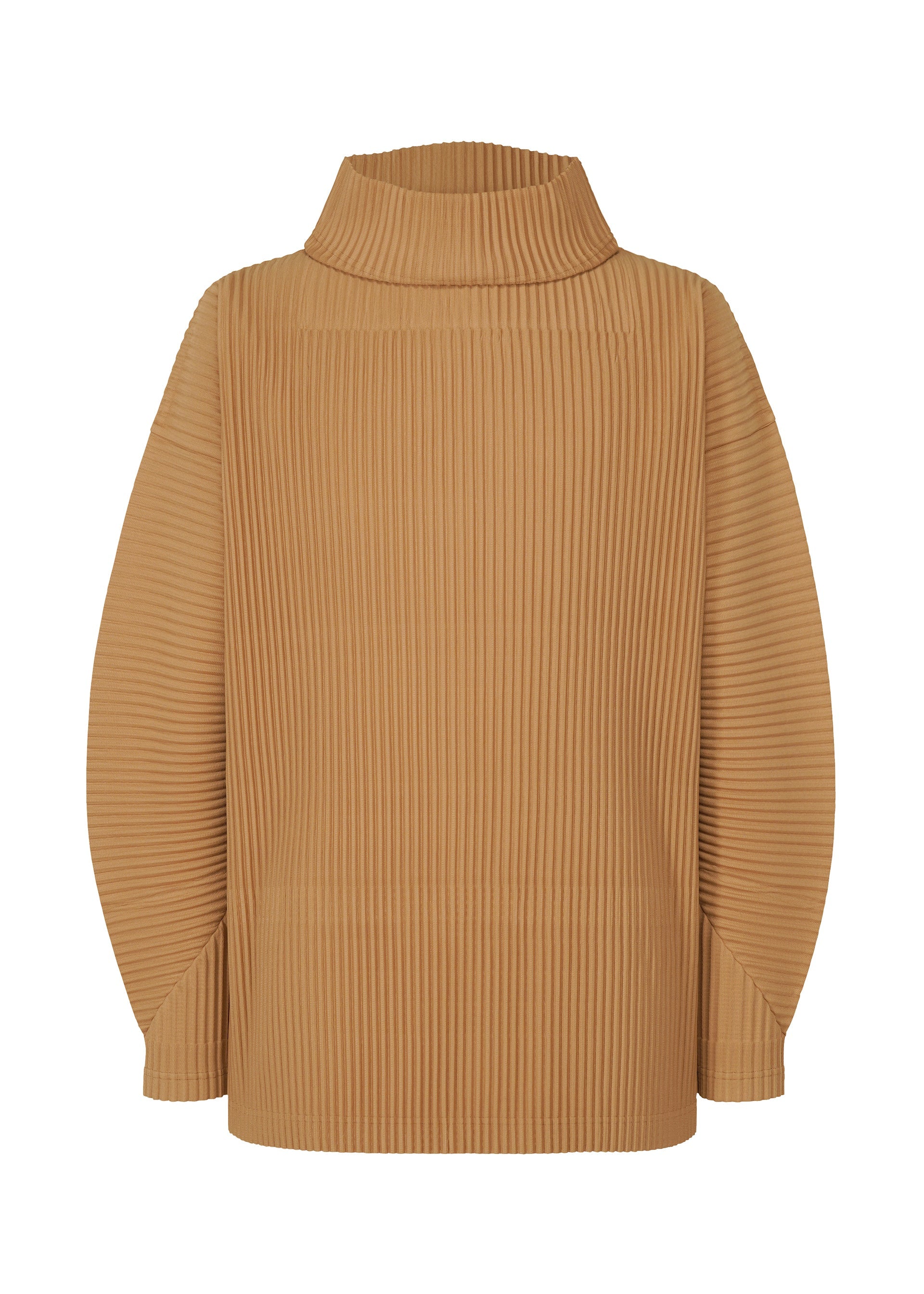 A product shot of the HOMME PLISSÉ ISSEY MIYAKE MONTHLY COLORS OCTOBER top in paesina brown (45).