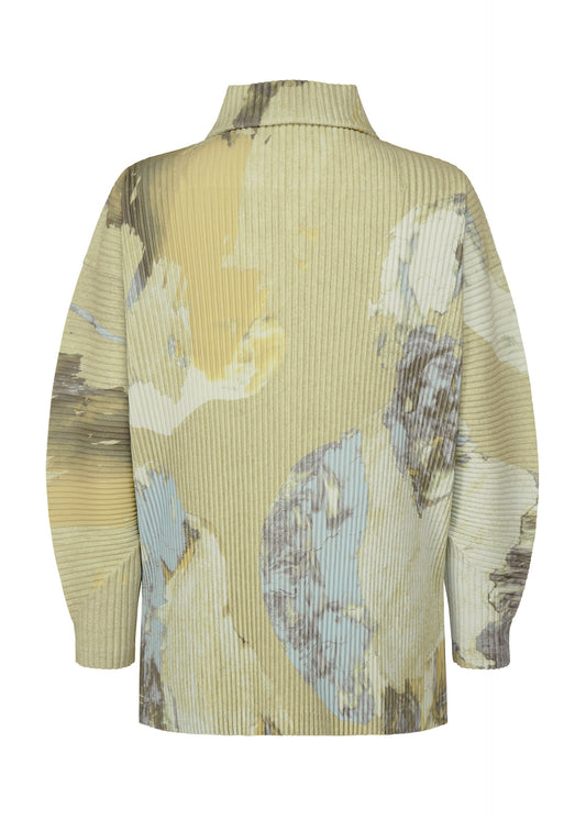 A detail shot of the HOMME PLISSÉ ISSEY MIYAKE PAINTED STONE clothing.