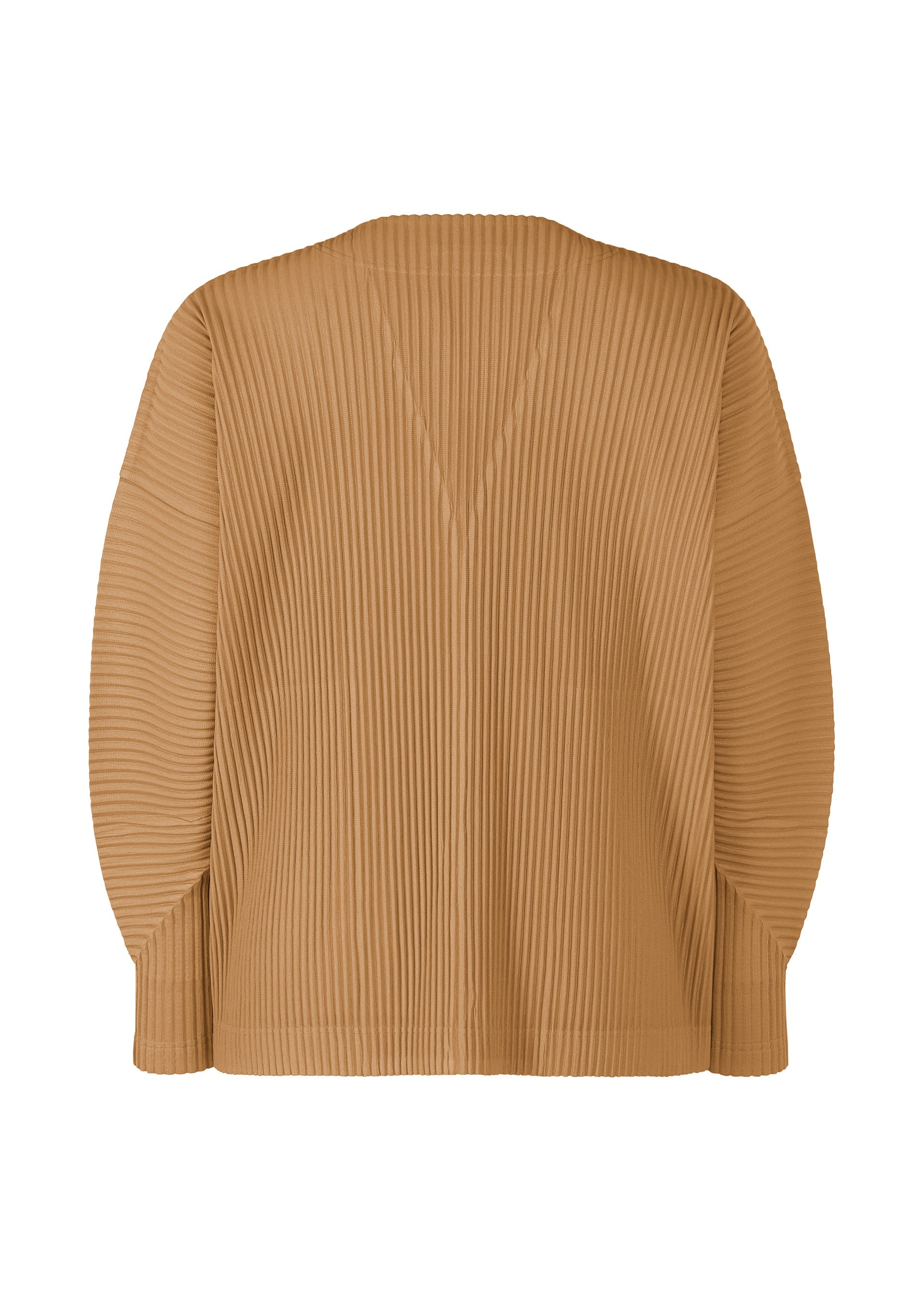 A detail shot of the HOMME PLISSÉ ISSEY MIYAKE MONTHLY COLORS OCTOBER shirt.