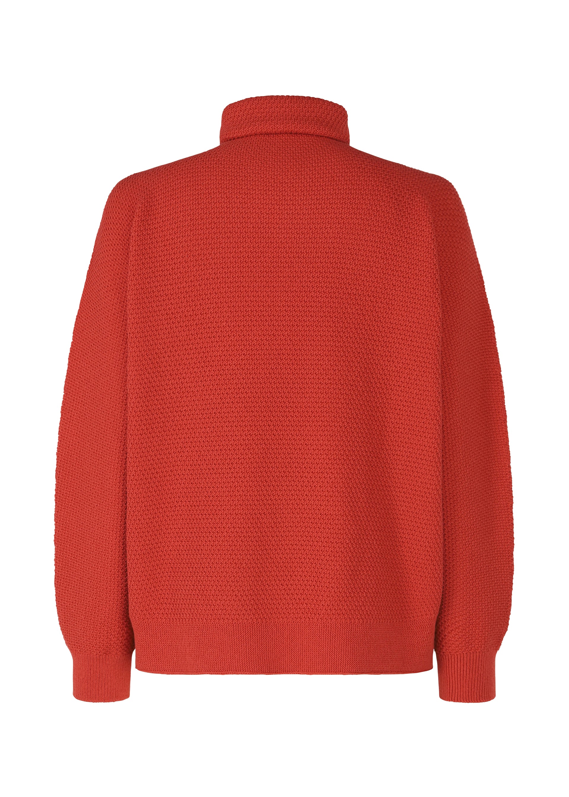 A detail shot of the HOMME PLISSÉ ISSEY MIYAKE RUSTIC KNIT top.