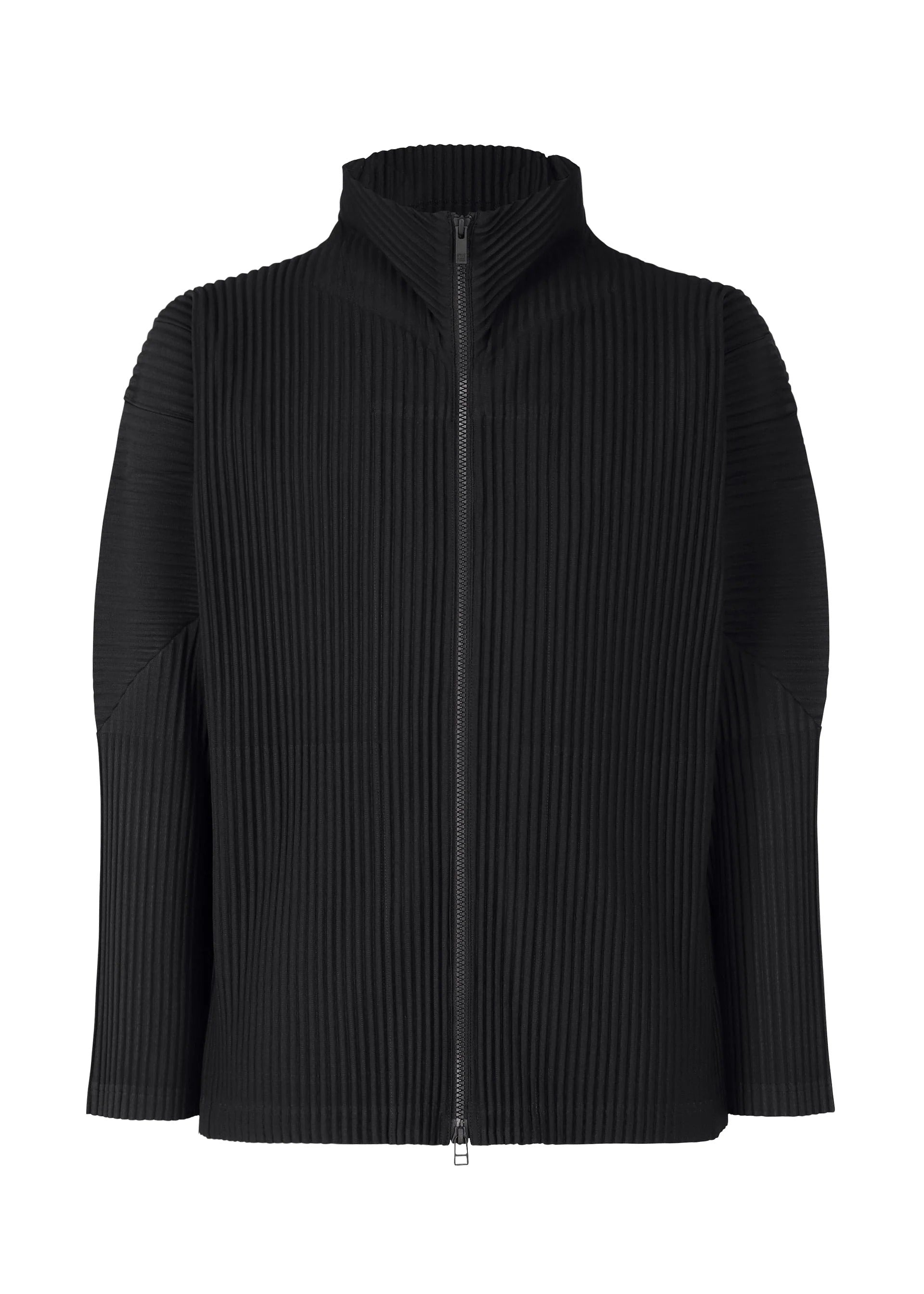 BASICS Two-way Zip Cardigan Black – The official ISSEY MIYAKE