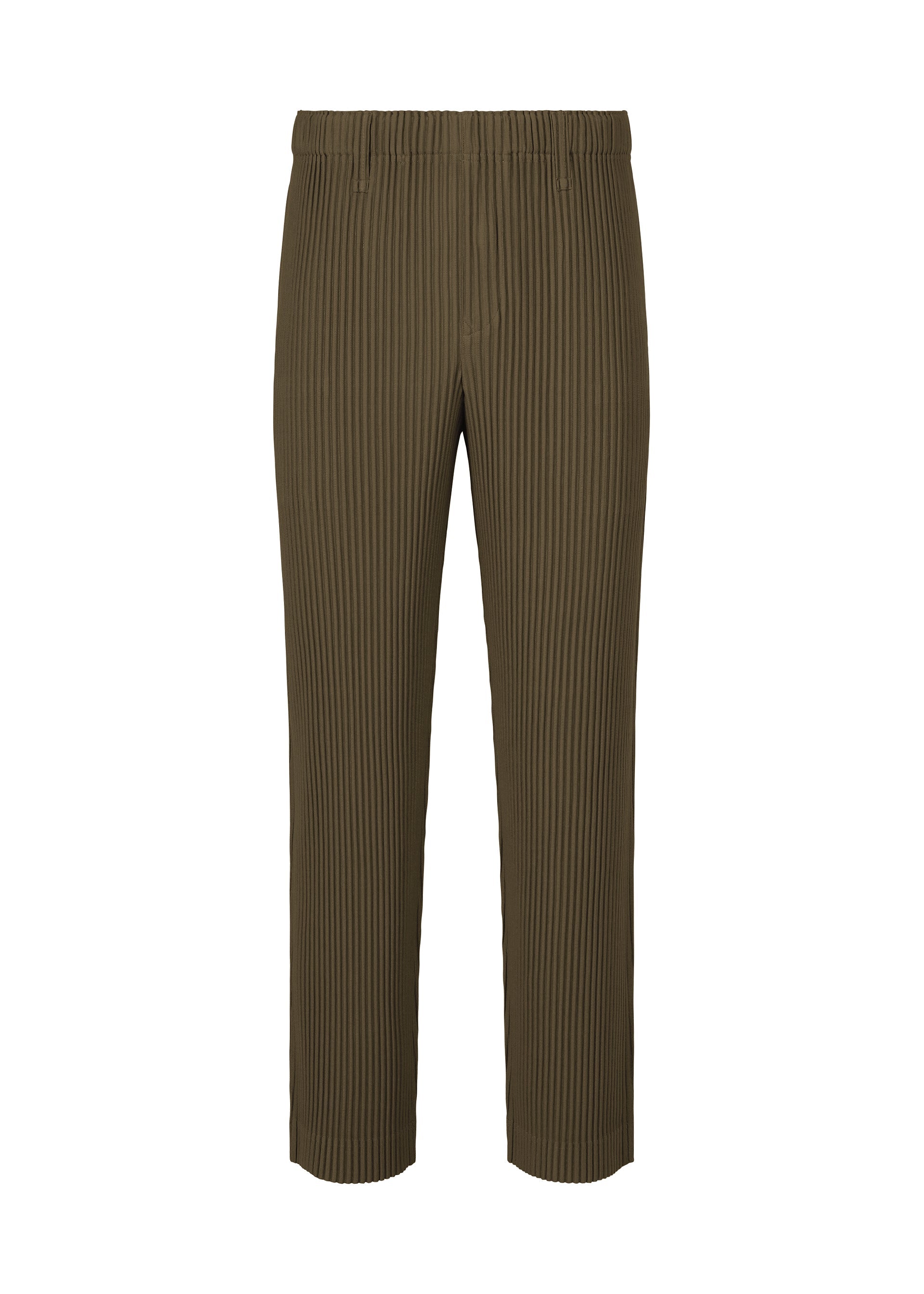 TAILORED PLEATS 3 Trousers Genova Metal Ochre – The official ISSEY