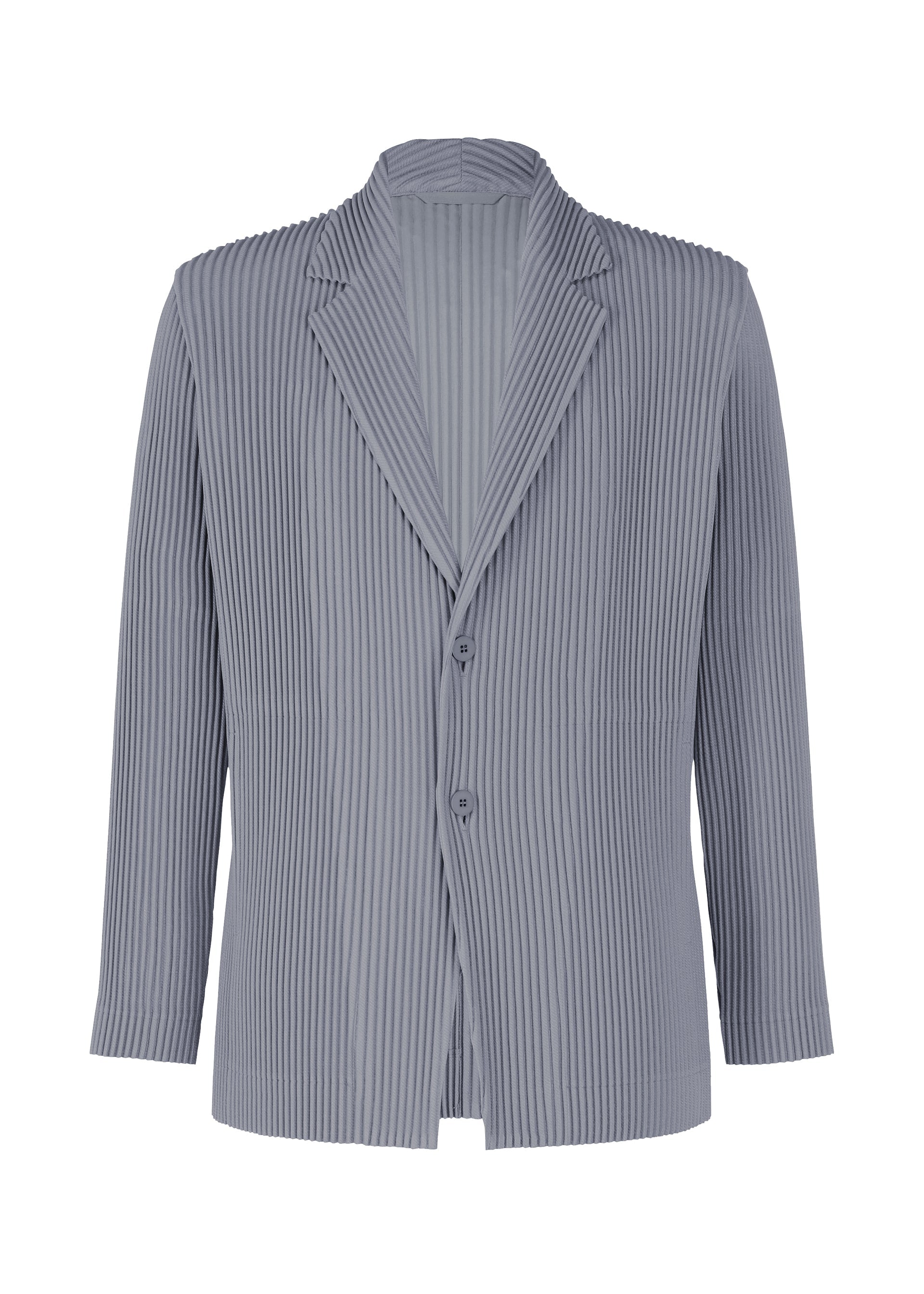KERSEY PLEATS Single-breasted Jacket Blue Grey – The official
