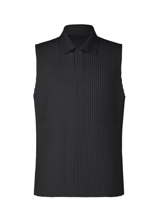 A product shot of the HOMME PLISSÉ ISSEY MIYAKE MONTHLY COLORS : JULY shirt in black.