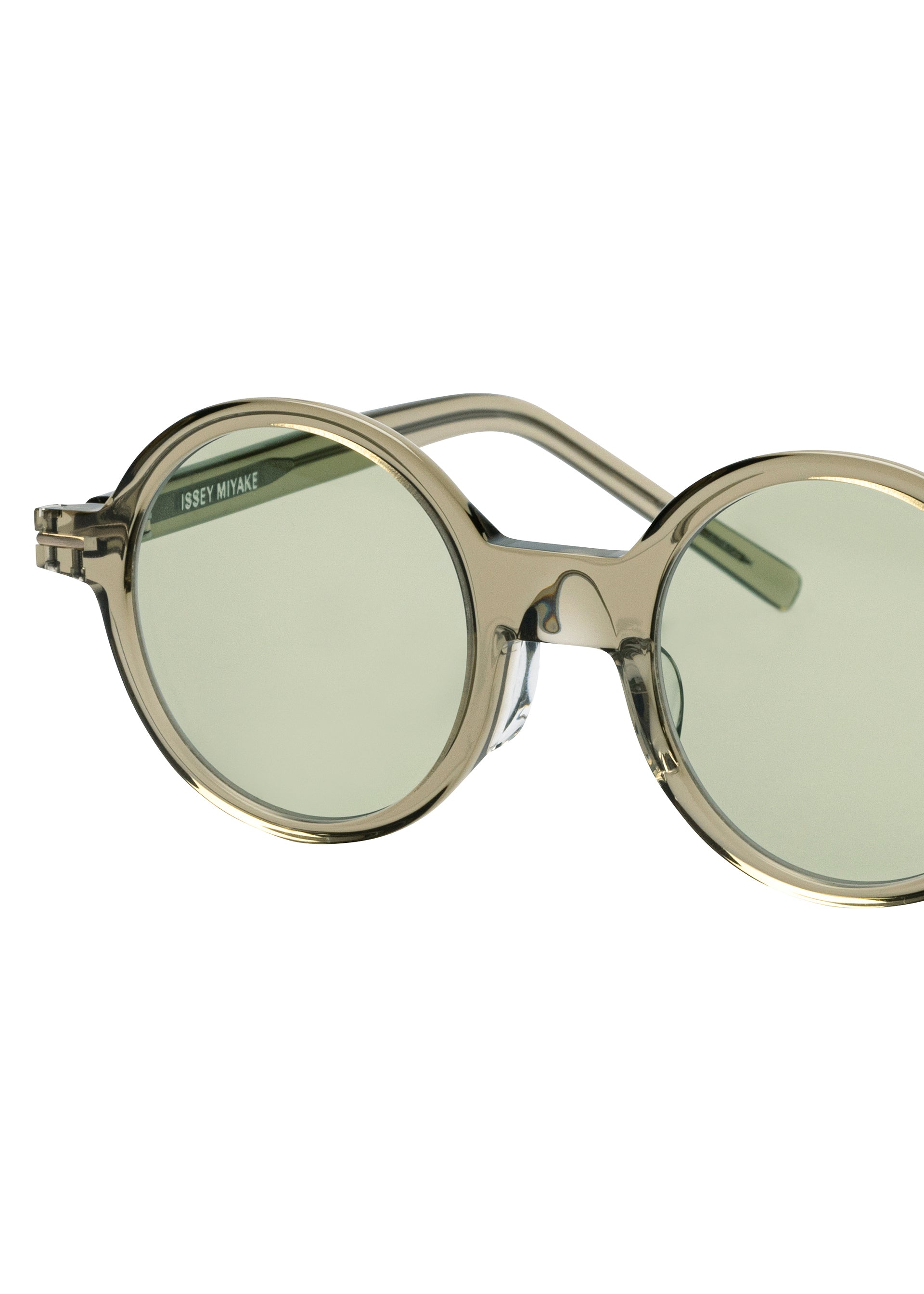 GEOMETRY ROUND Green Glasses
