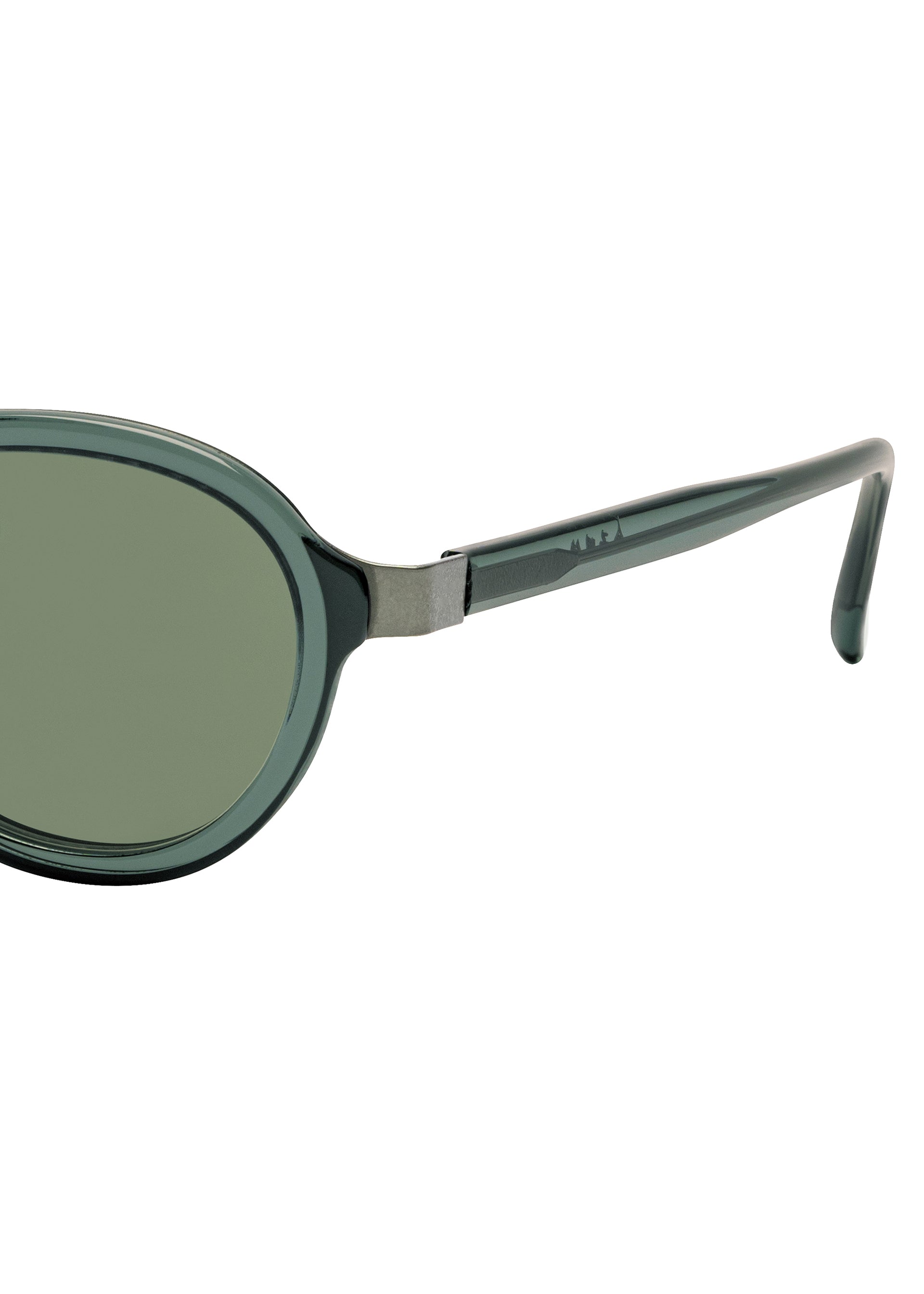 MARROW ROUND Glasses Dark Green