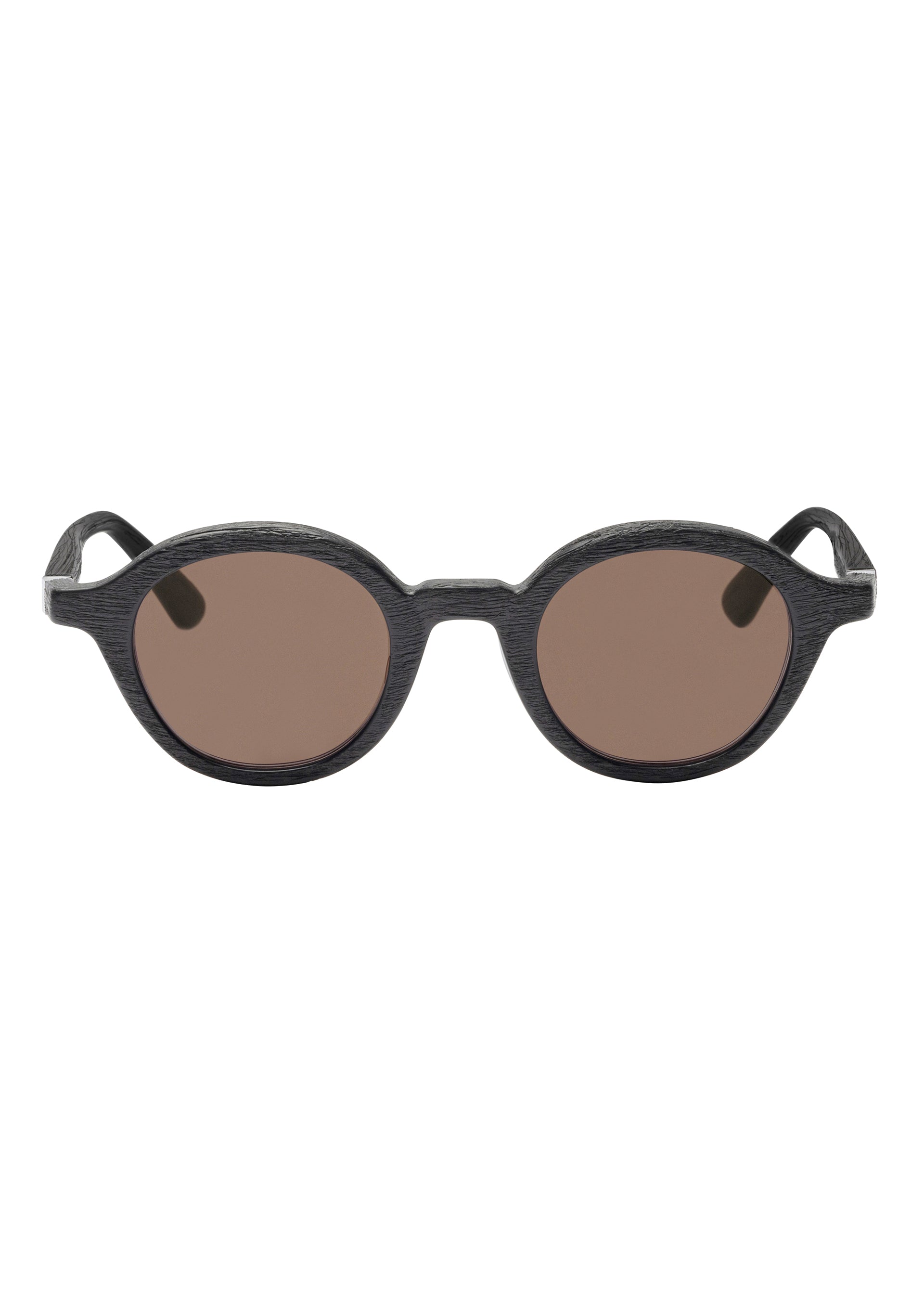 WOOD-ROUND Glasses Dark Brown