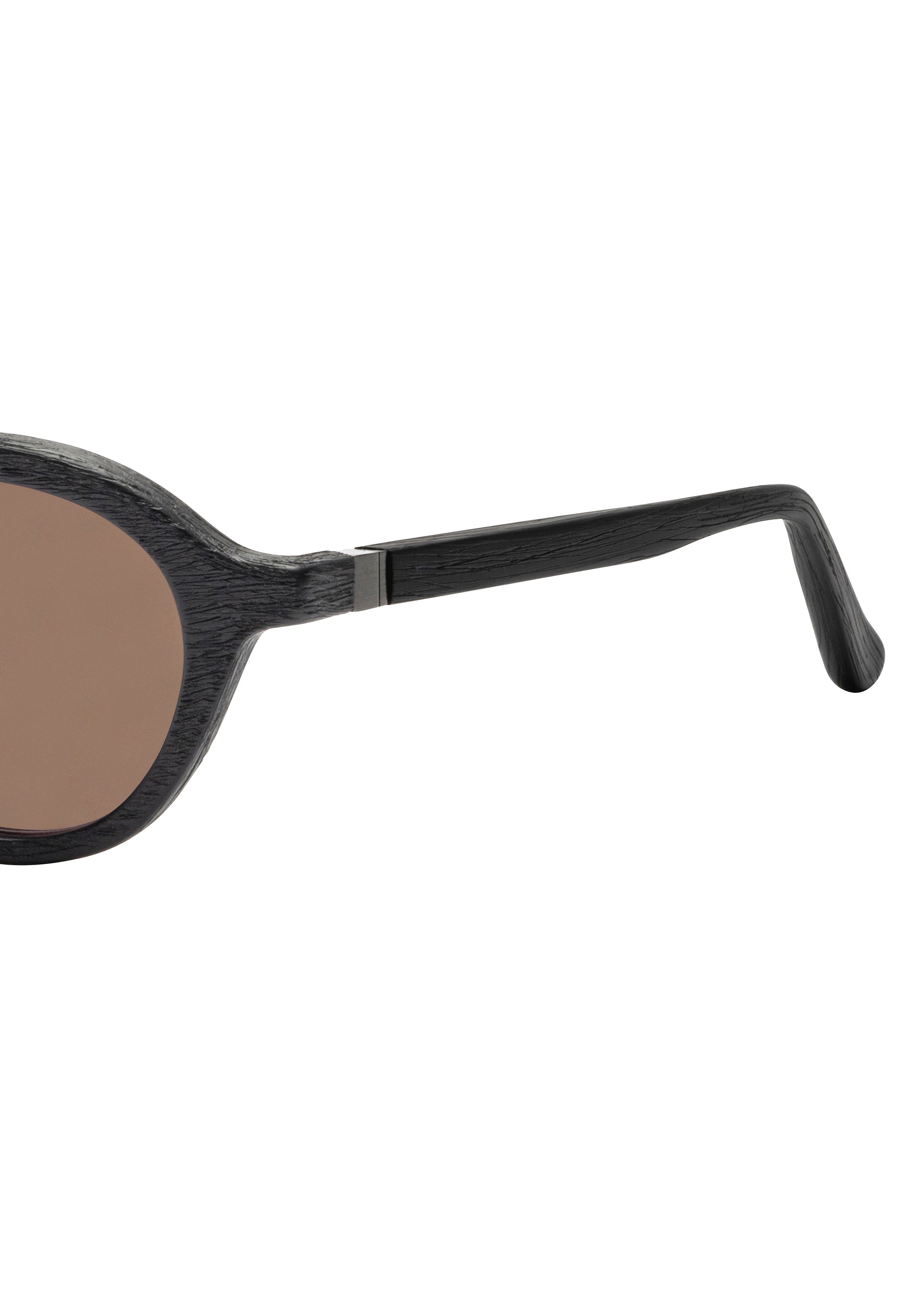 WOOD-ROUND Glasses Dark Brown