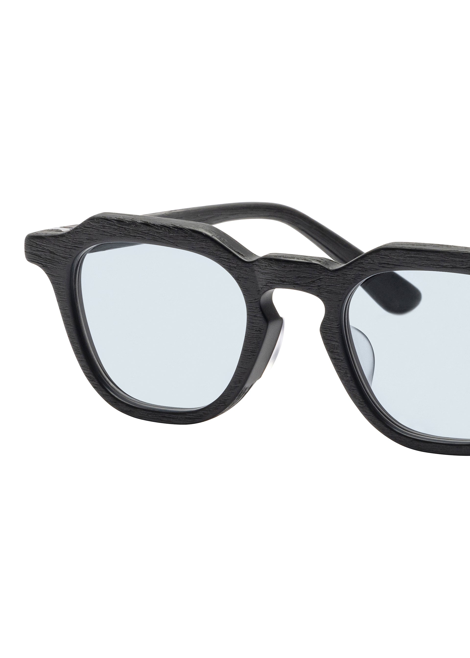 WOOD-HEXAGON Glasses Light Blue