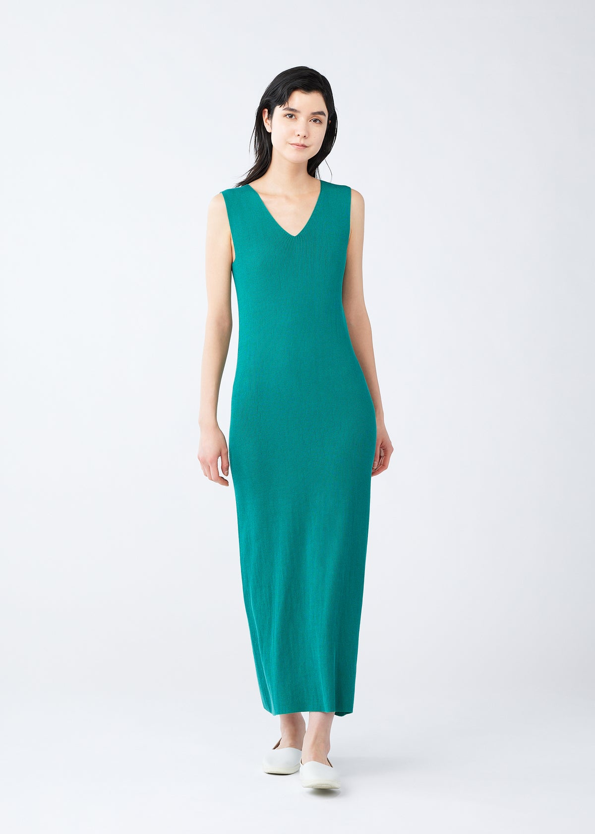 FLAT RIB KNIT Dress Black