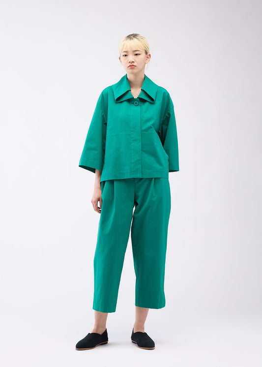 A model wears the 132 5. ISSEY MIYAKE WASHI STRETCH jacket.