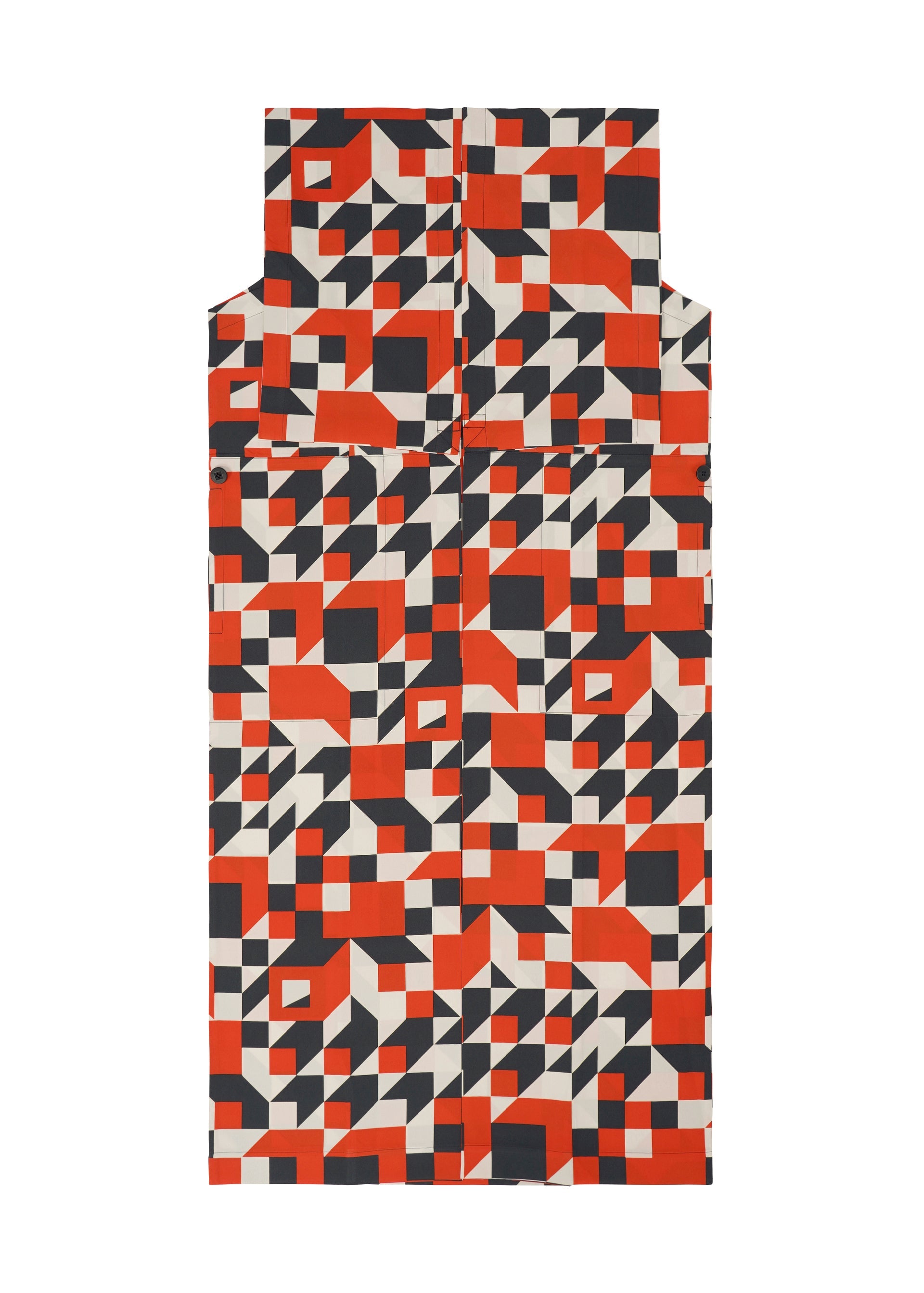 A detail shot of the 132 5. ISSEY MIYAKE BOX COMPOSITION dress.