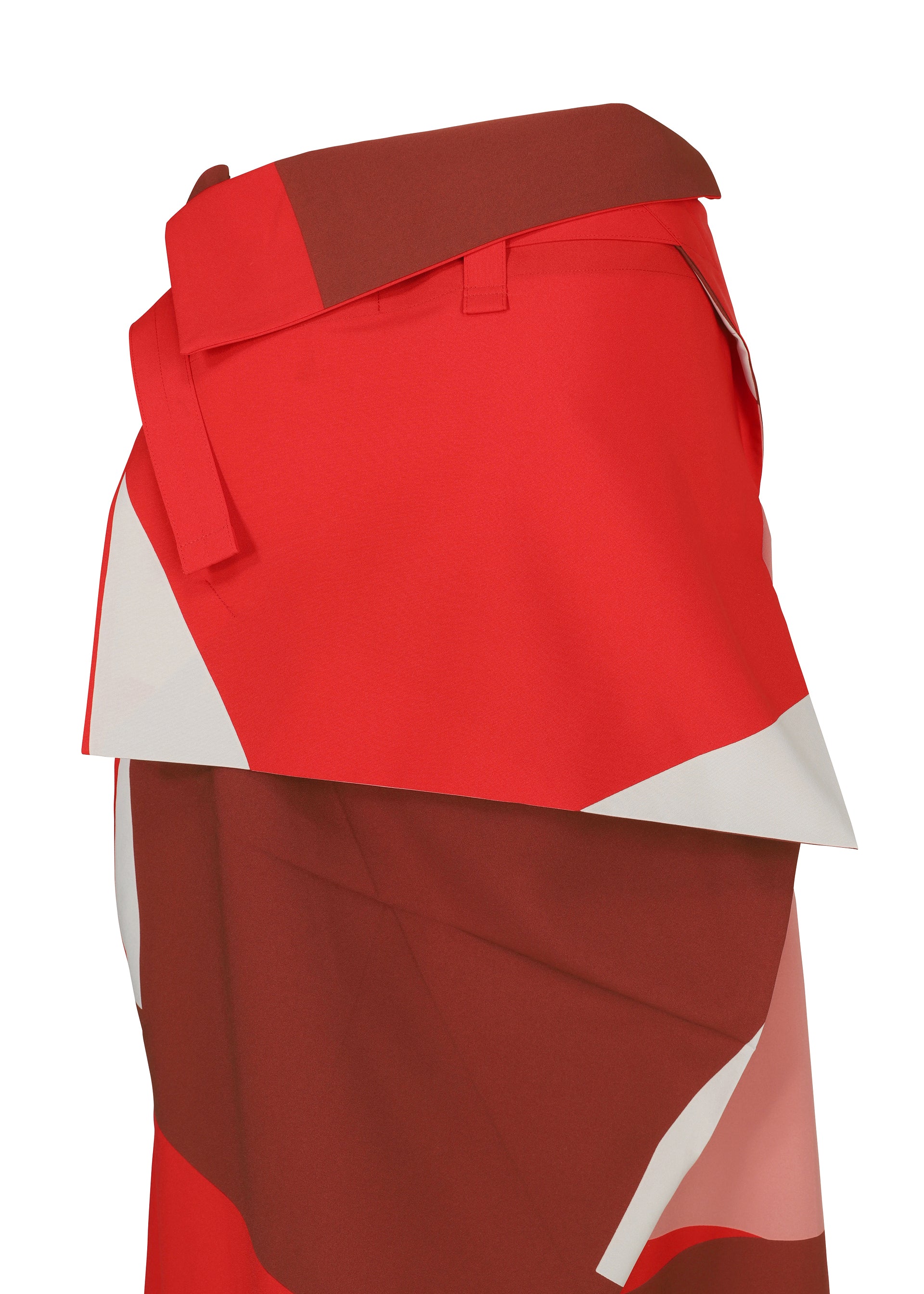 A detail shot of the 132 5. ISSEY MIYAKE POSITIONS skirt.