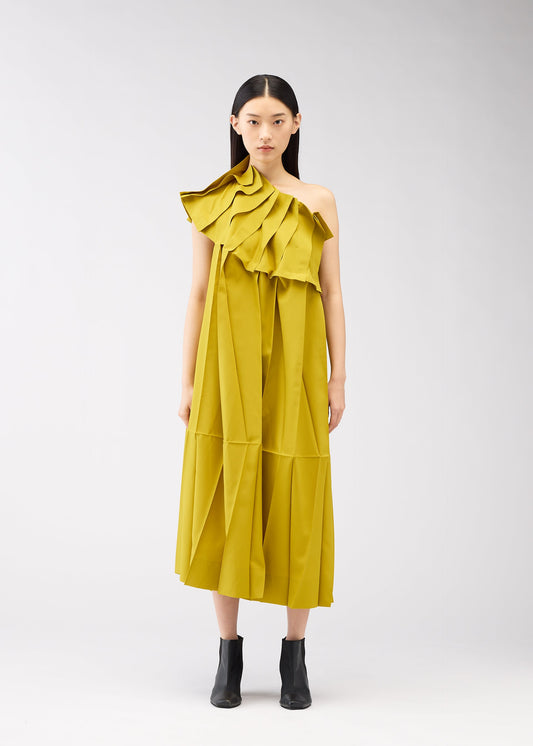 A model wears the 132 5. ISSEY MIYAKE NO.3 dress.