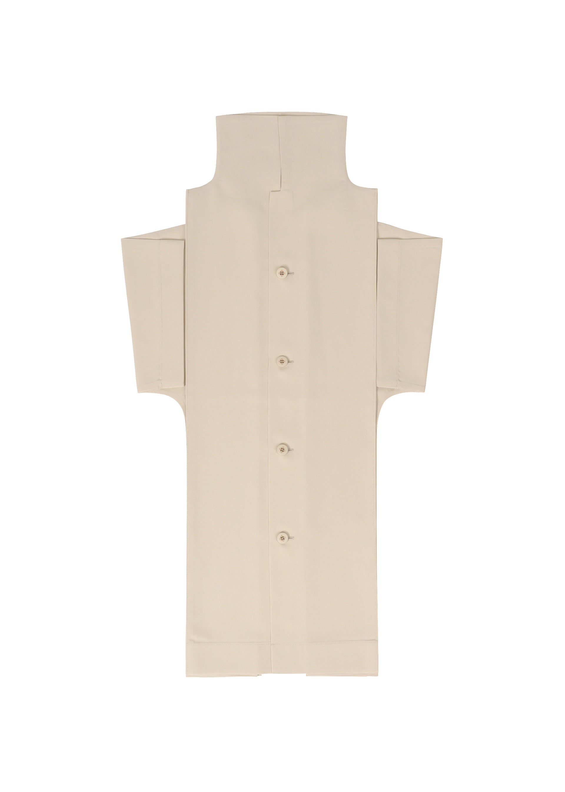 A detail shot of the 132 5. ISSEY MIYAKE FLAT SHIRTS shirt.