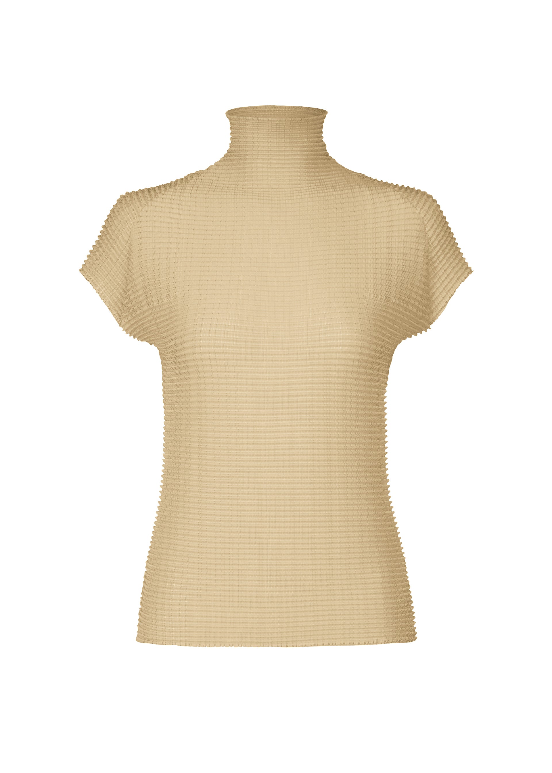 WOOLY PLEATS-38 Top Light Beige