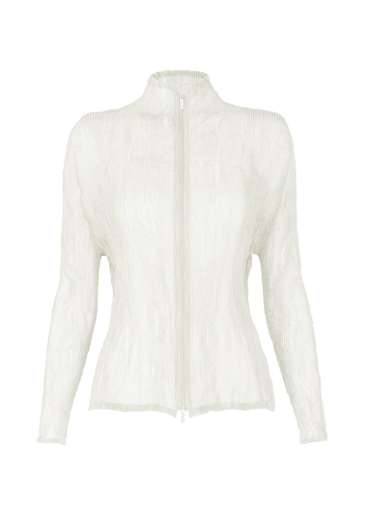 CHIFFON TWIST BK/WT Cardigan White – The official ISSEY MIYAKE
