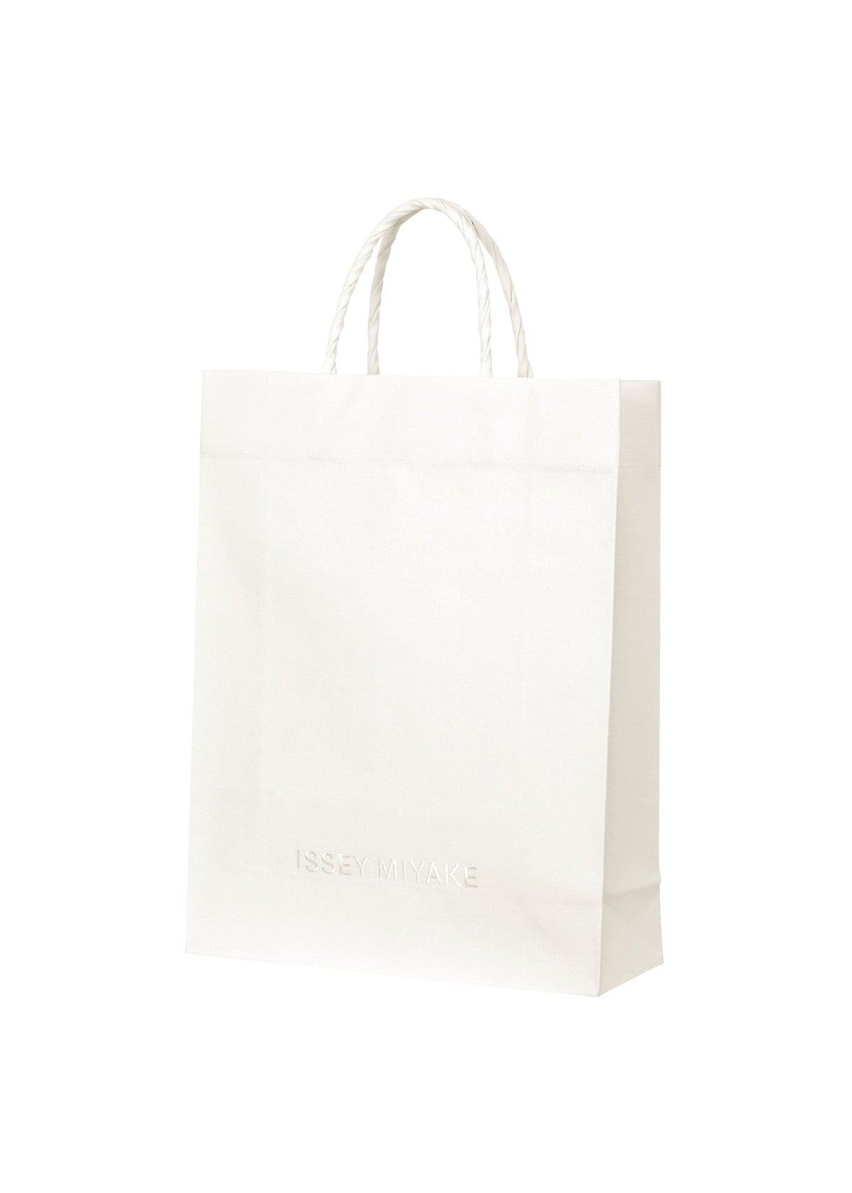 A product shot of the ISSEY MIYAKE PAPER BAG bag in asa white (06).