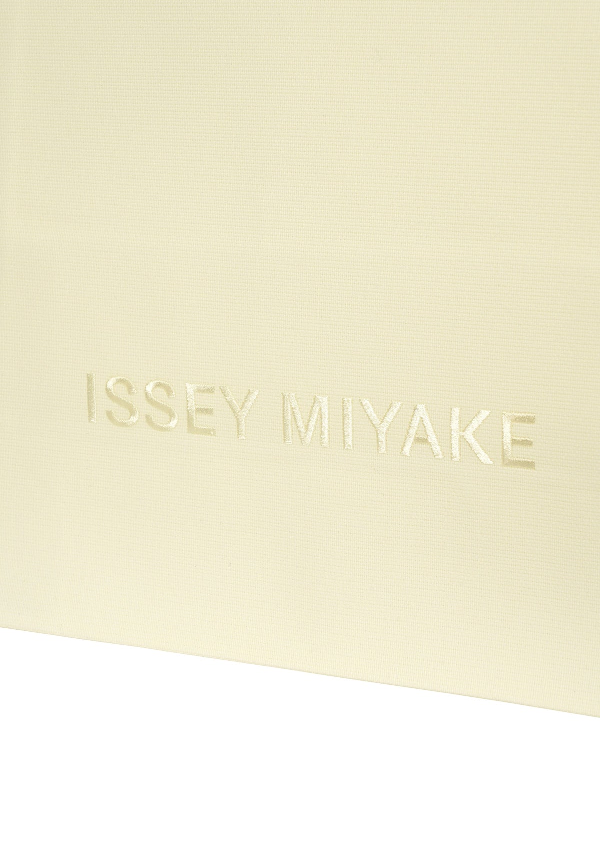 A detail shot of the ISSEY MIYAKE PAPER BAG bag.