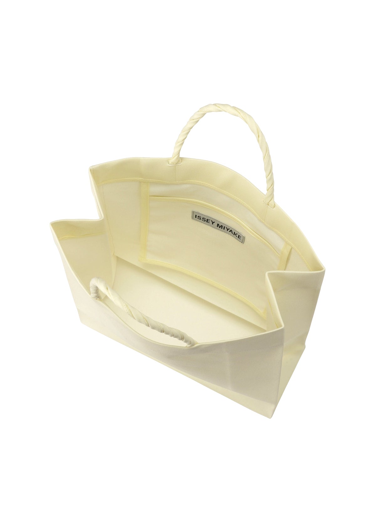 A detail shot of the ISSEY MIYAKE PAPER BAG bag.