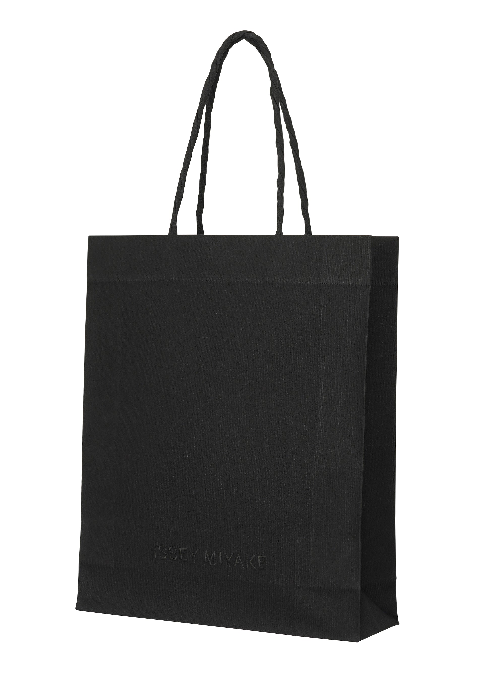 A product shot of the ISSEY MIYAKE PAPER BAG bag in black (15).