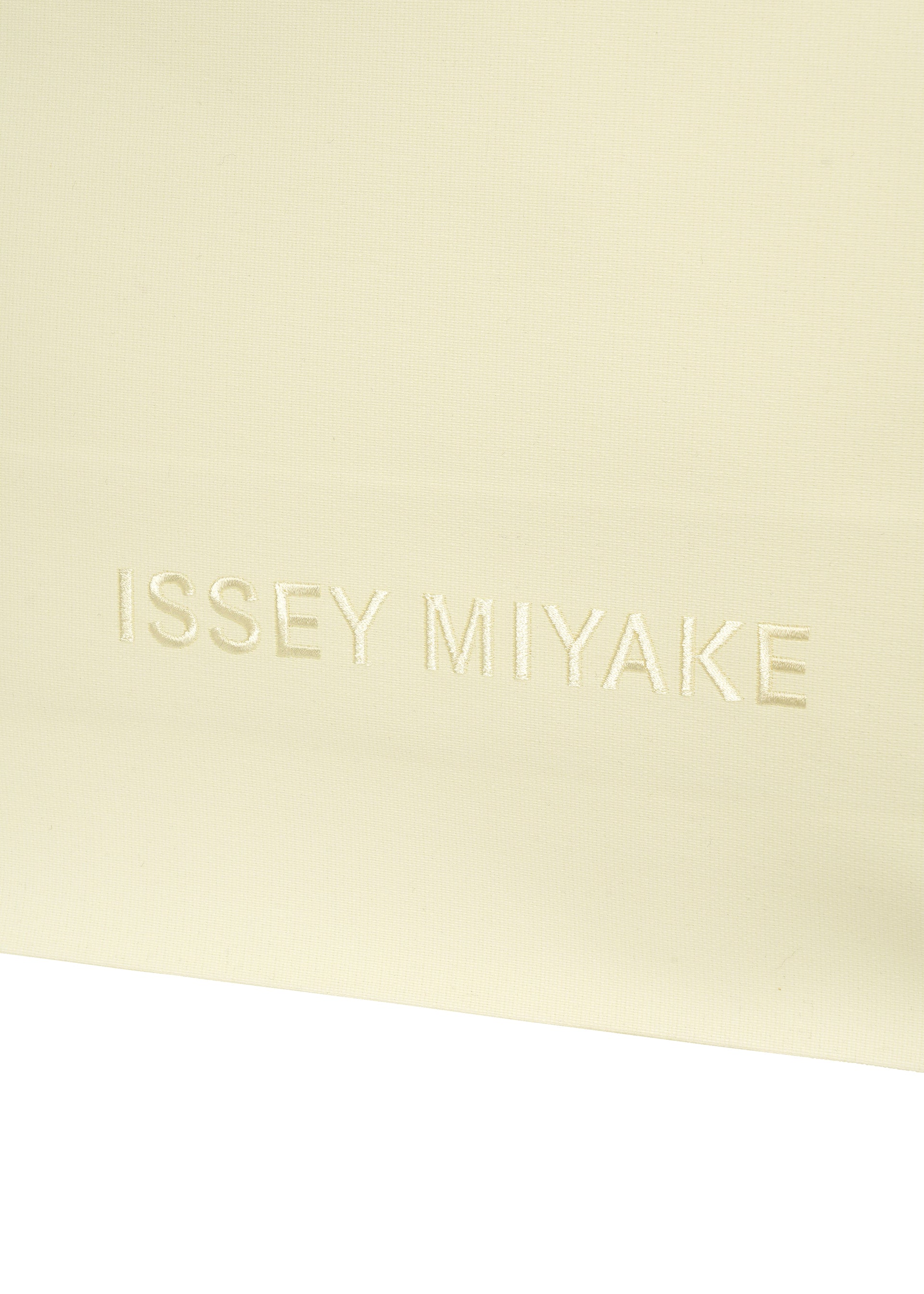 A detail shot of the ISSEY MIYAKE PAPER BAG bag.