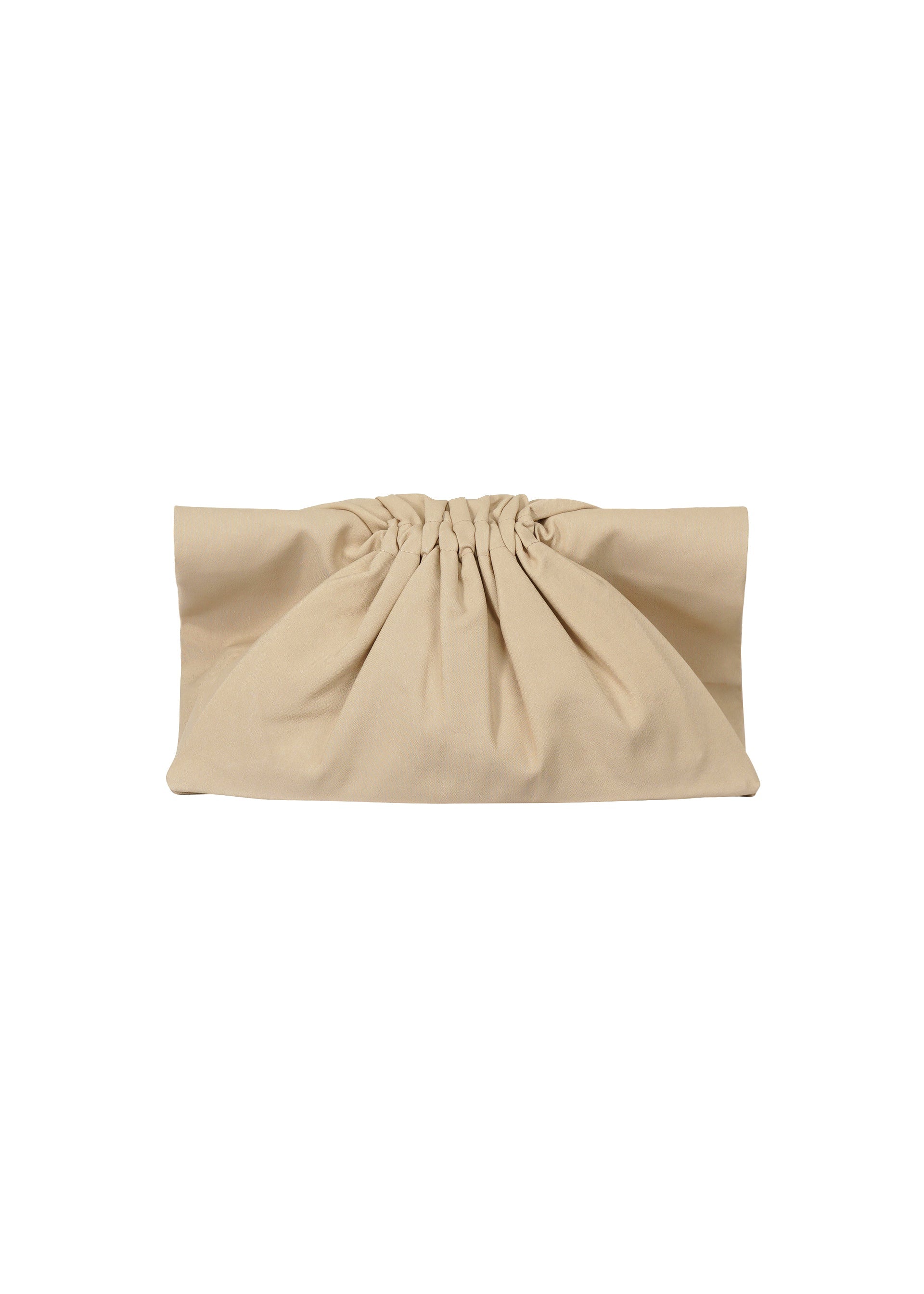 A detail shot of the ISSEY MIYAKE DRAWN AND PRESSED bag.