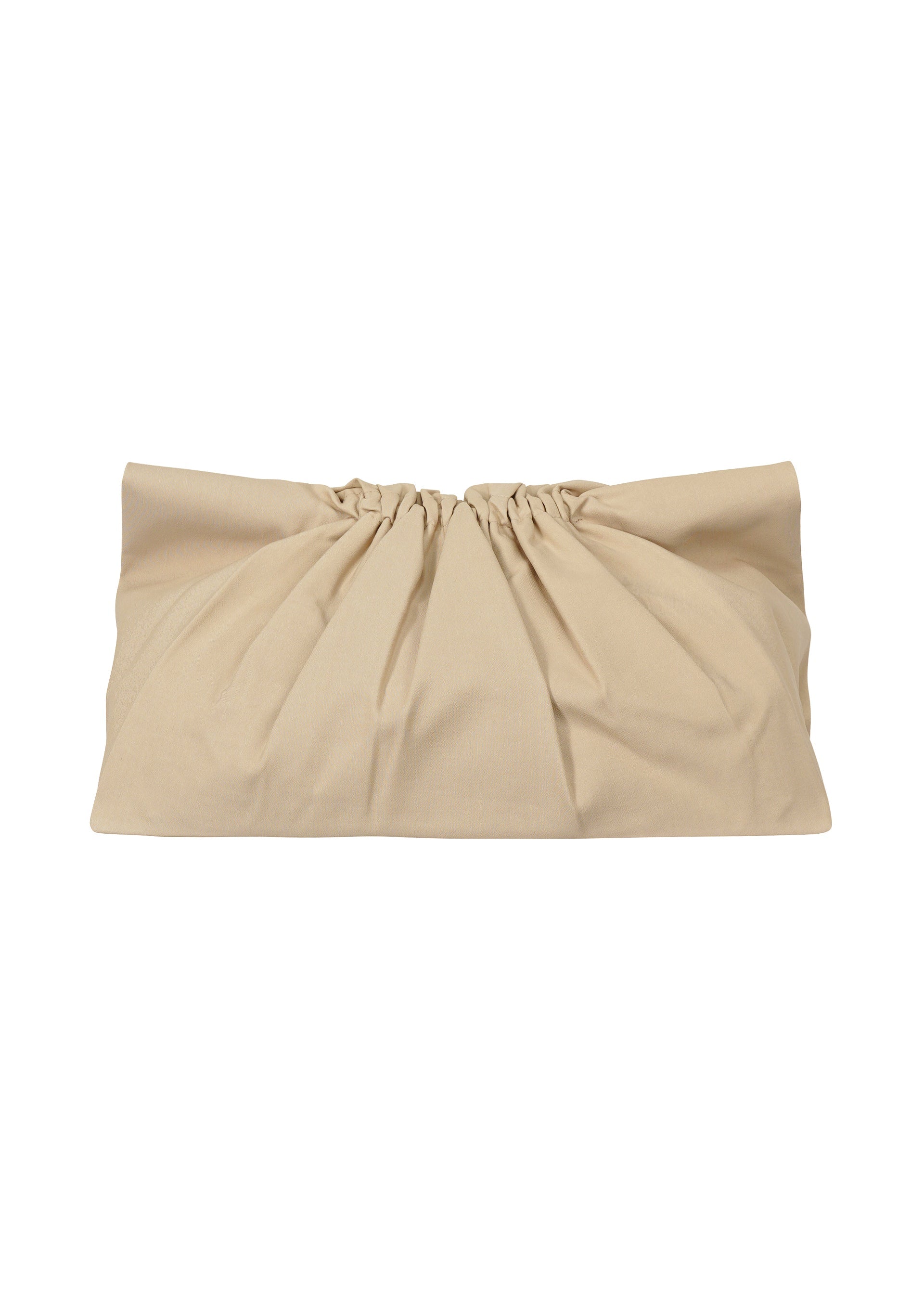 A detail shot of the ISSEY MIYAKE DRAWN AND PRESSED bag.