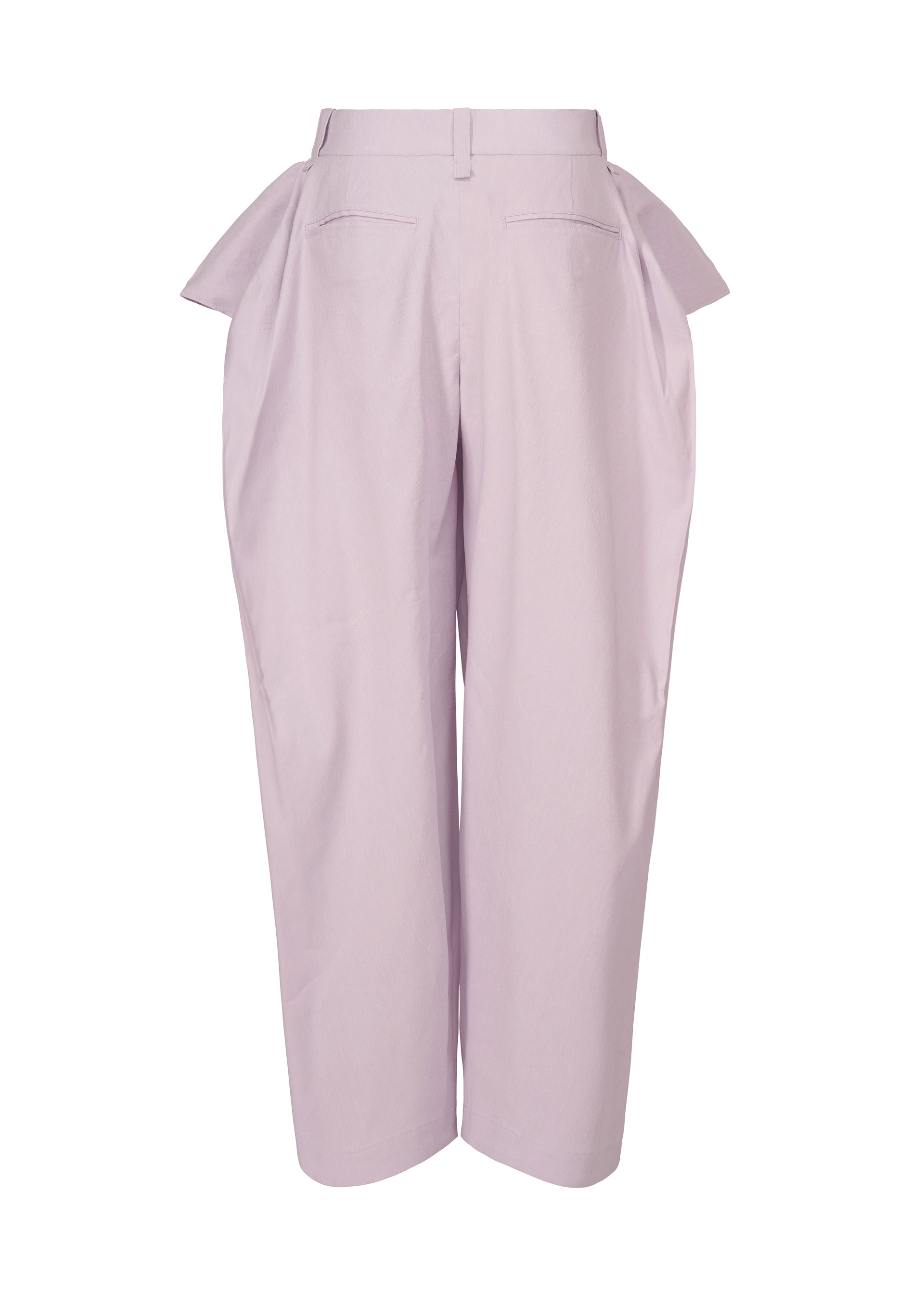 A detail shot of the ISSEY MIYAKE PERSONALITY PANTS trousers.