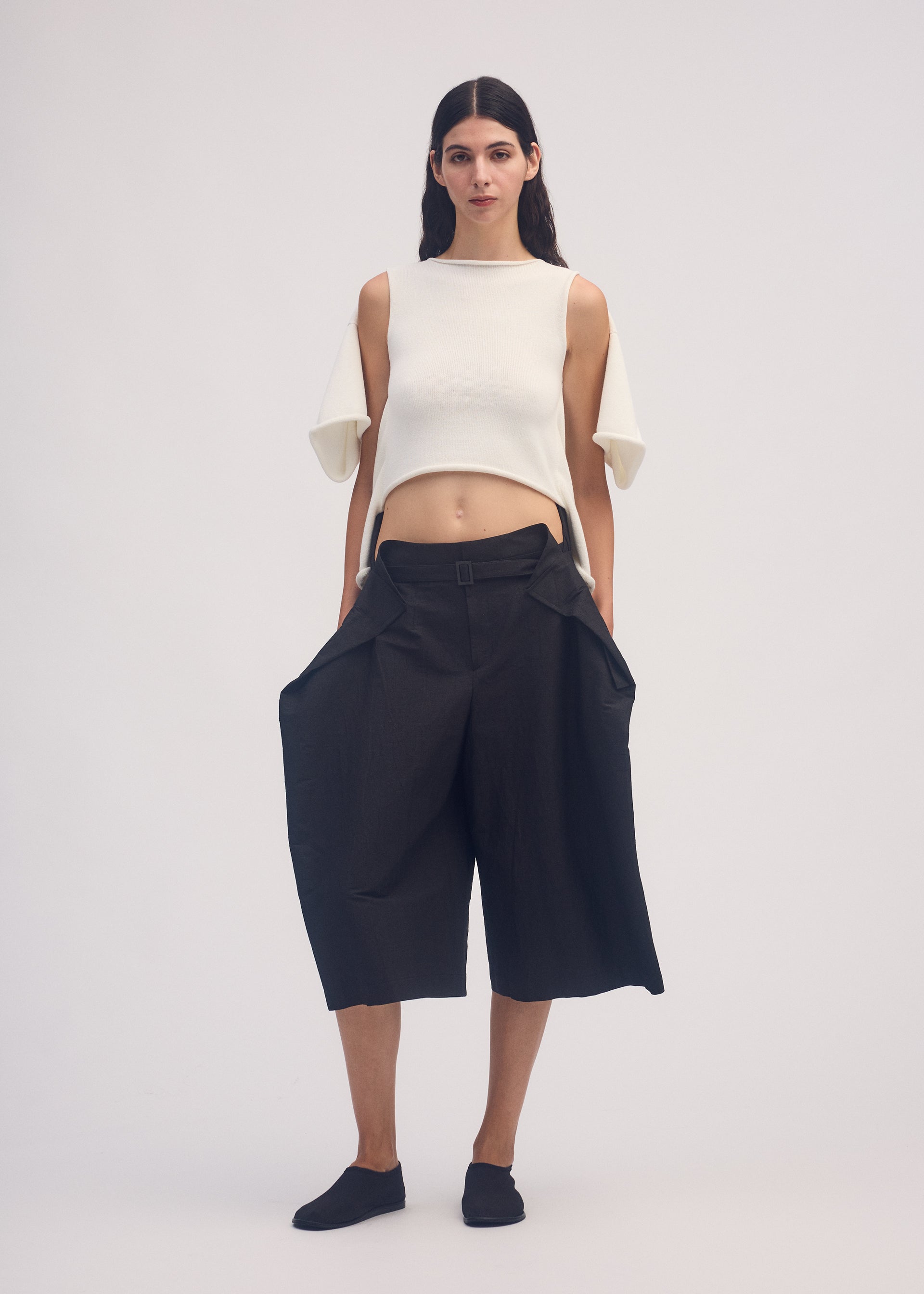 FOLD TO FORM Trousers Black