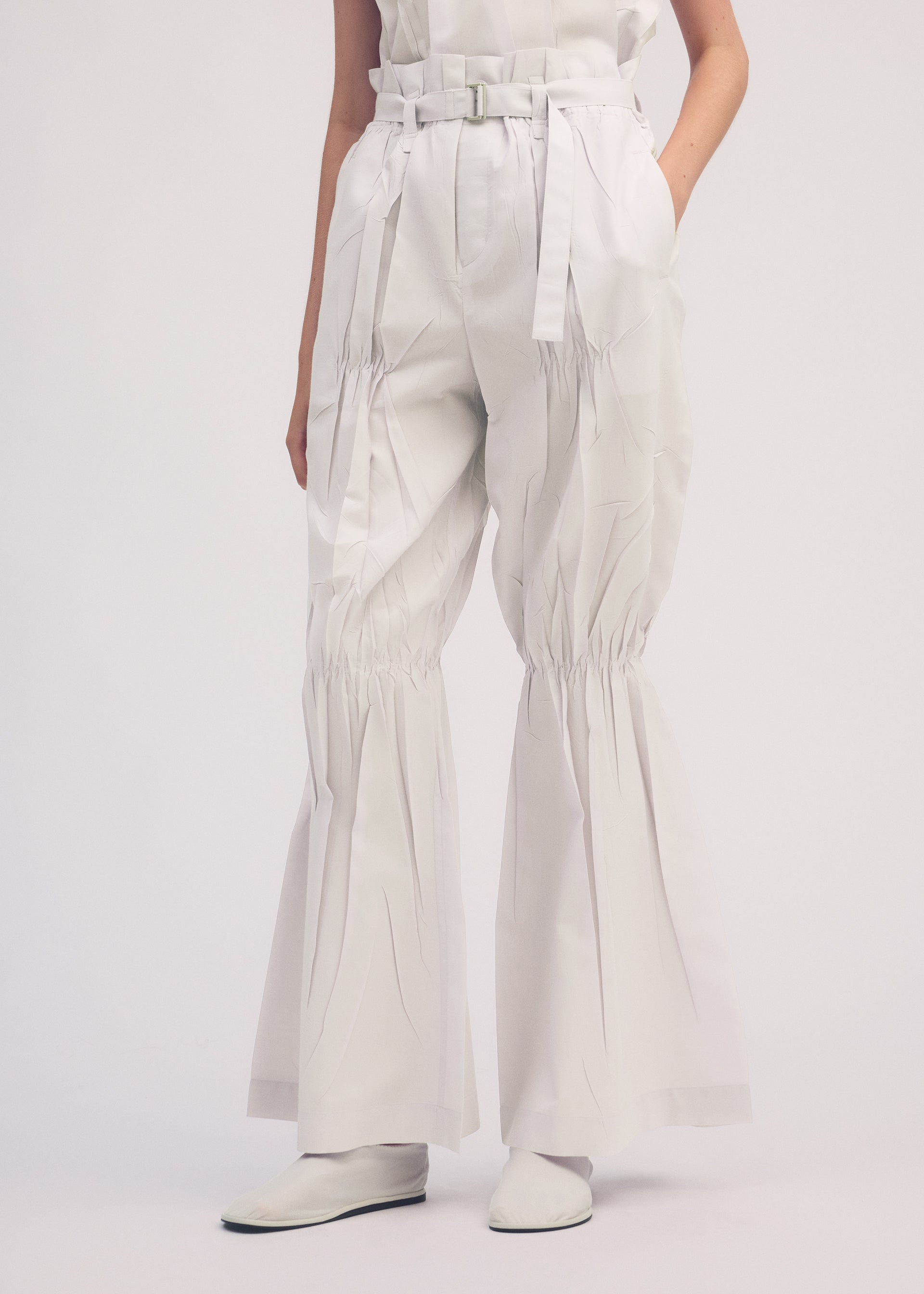 CRIMPED AND PRESSED Trousers Black