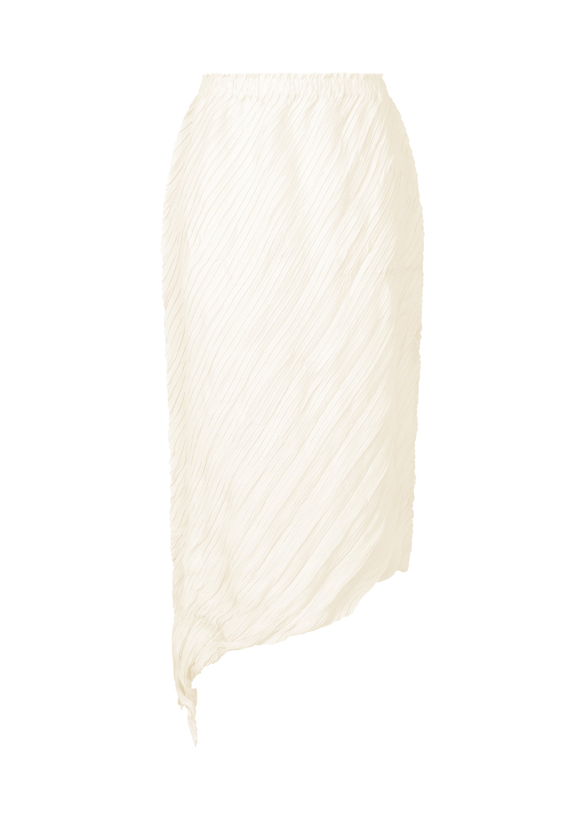 A product shot of the ISSEY MIYAKE WRINKLED AND TWISTED skirt in .