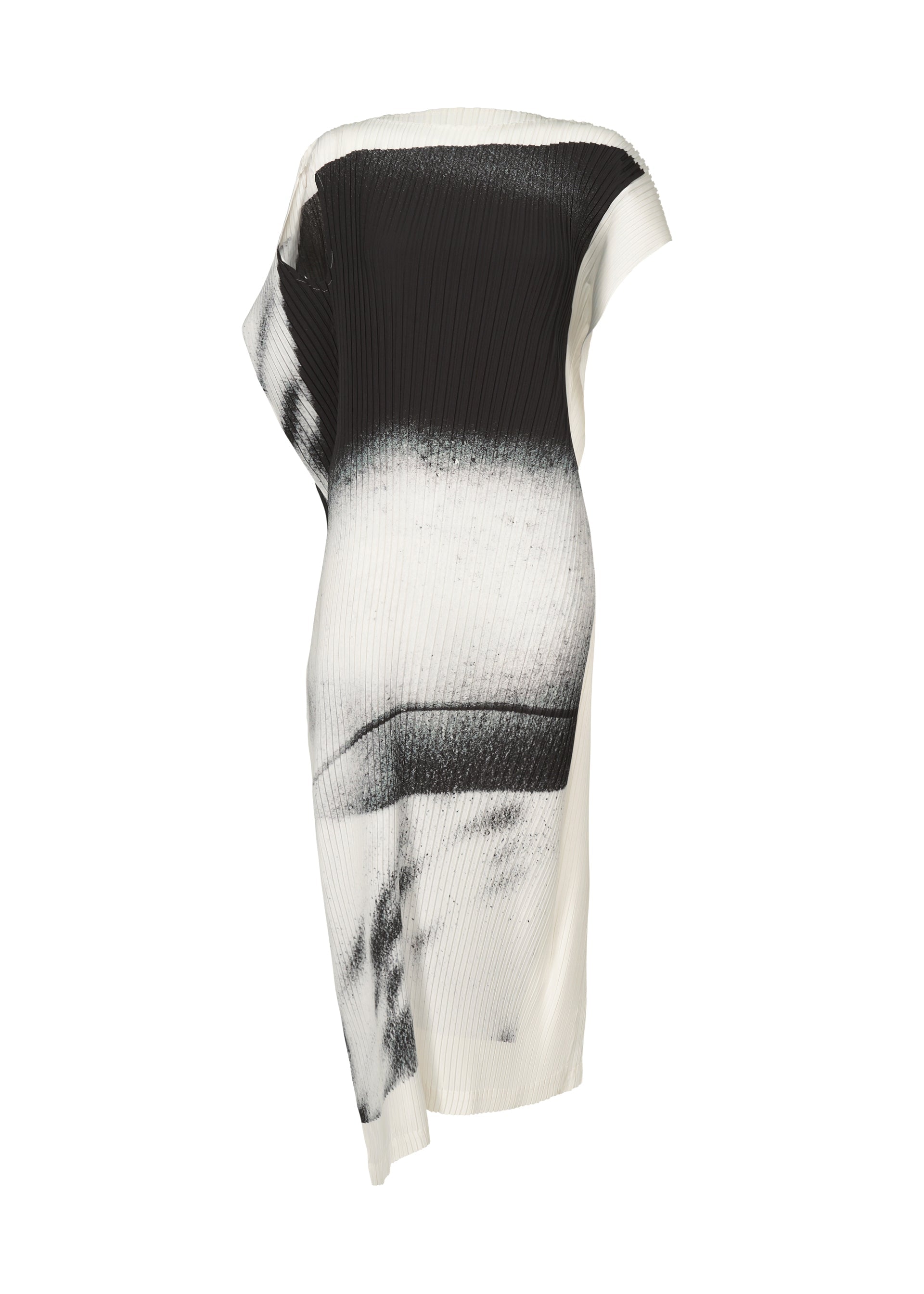 A product shot of the ISSEY MIYAKE SHADOW STUDY PLEATS dress in .