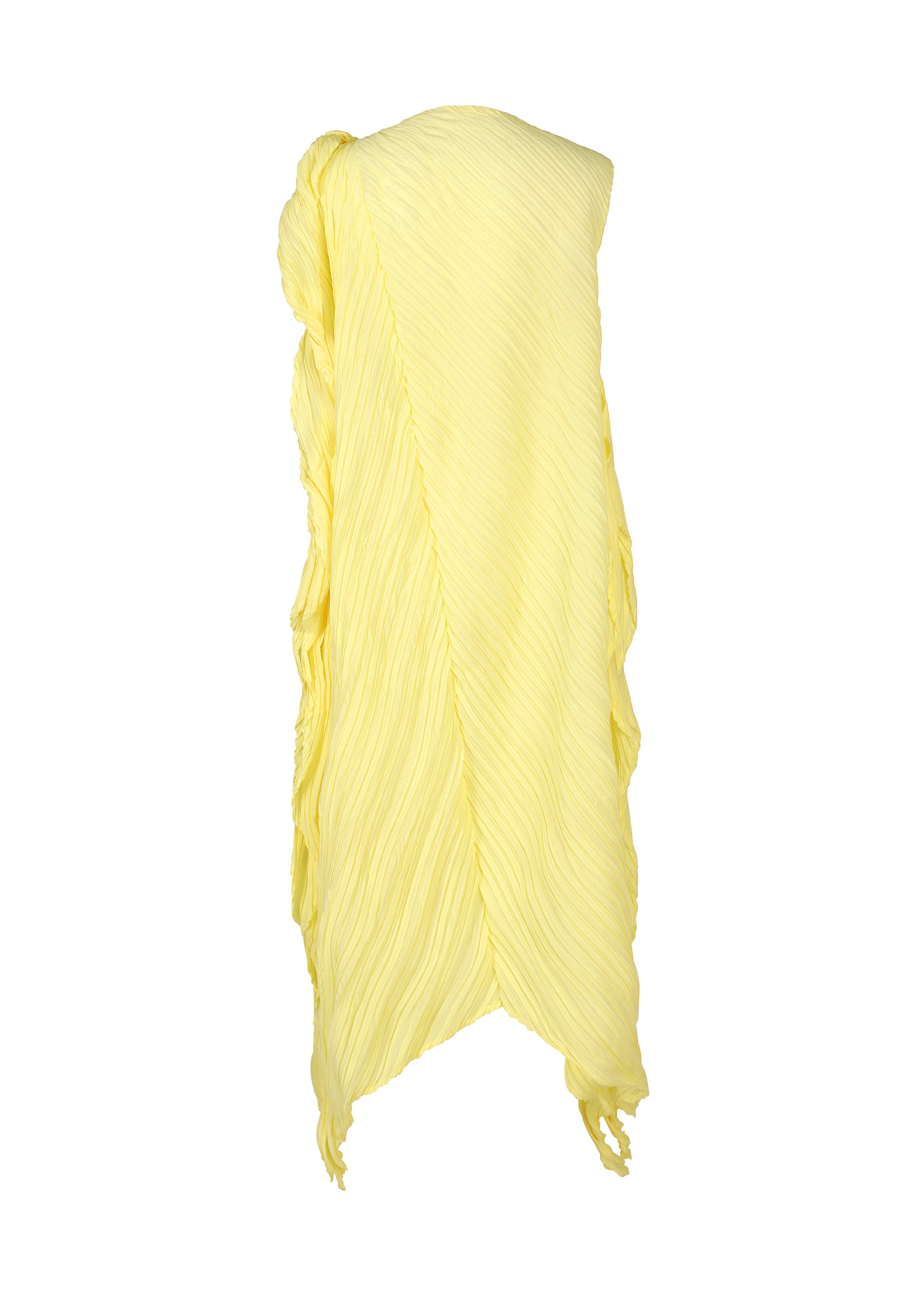 A detail shot of the ISSEY MIYAKE WRINKLED AND TWISTED dress.