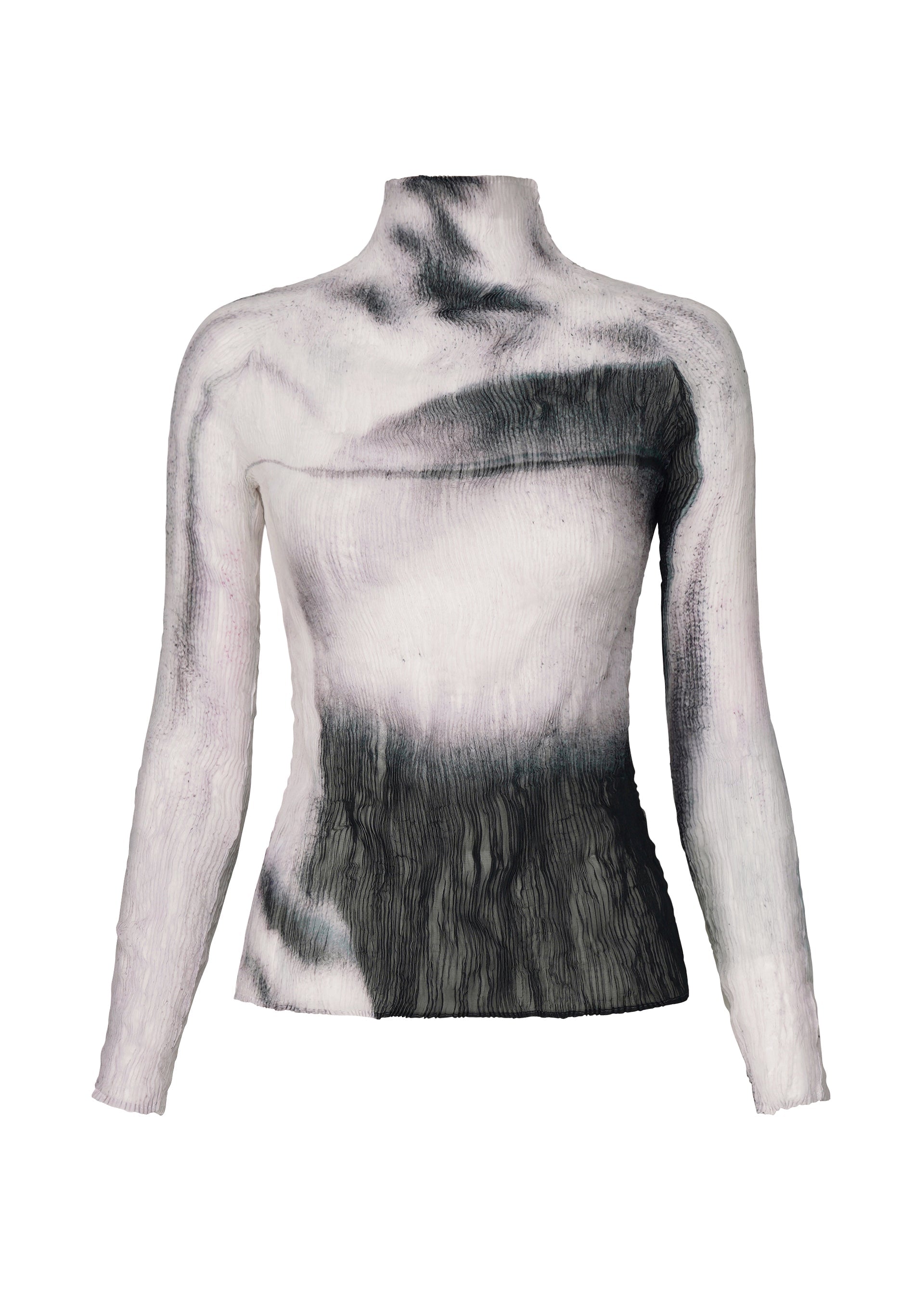 A product shot of the ISSEY MIYAKE SHADOW STUDY CHIFFON TWIST shirt in shadow (94).