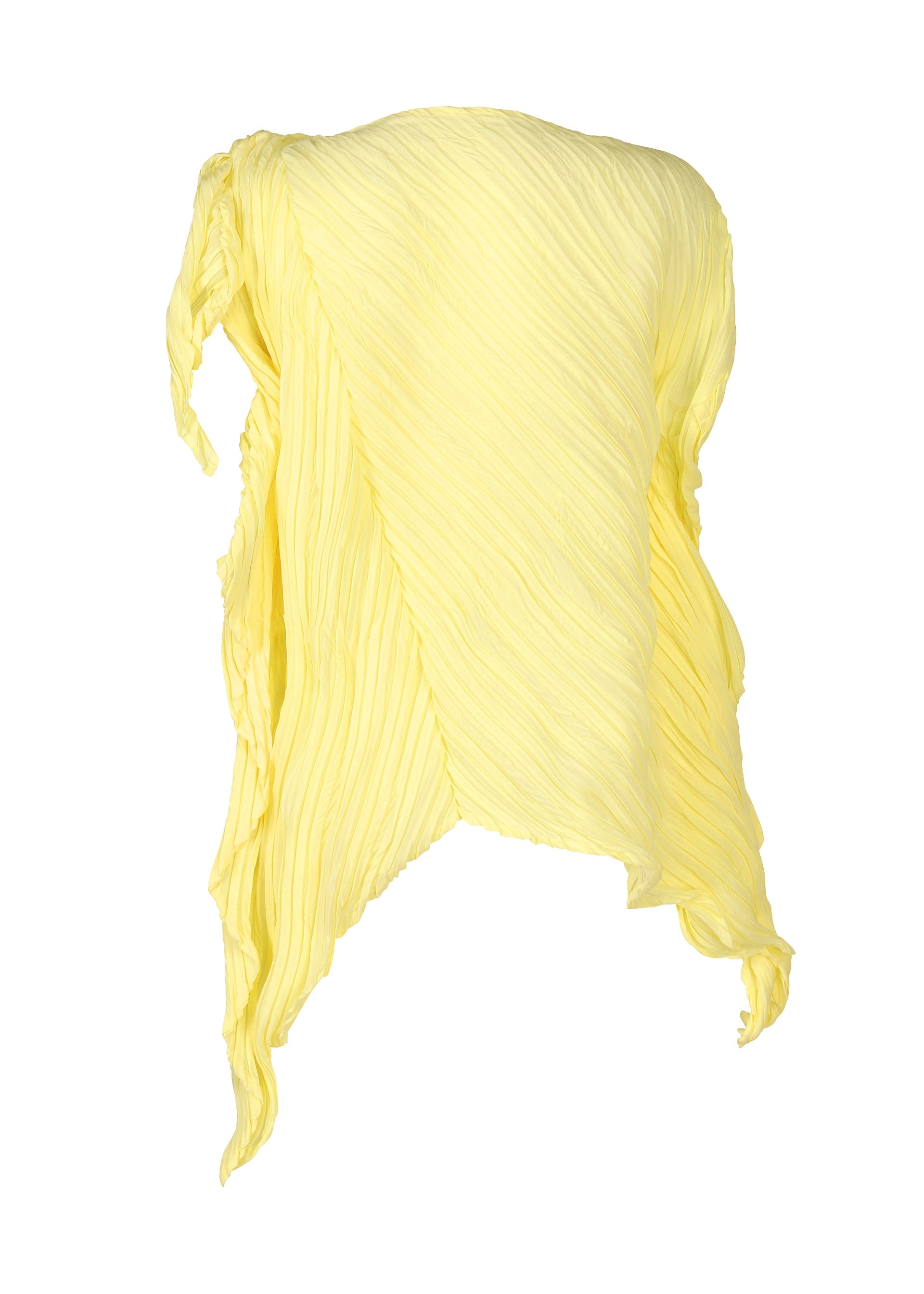 A detail shot of the ISSEY MIYAKE WRINKLED AND TWISTED shirt.