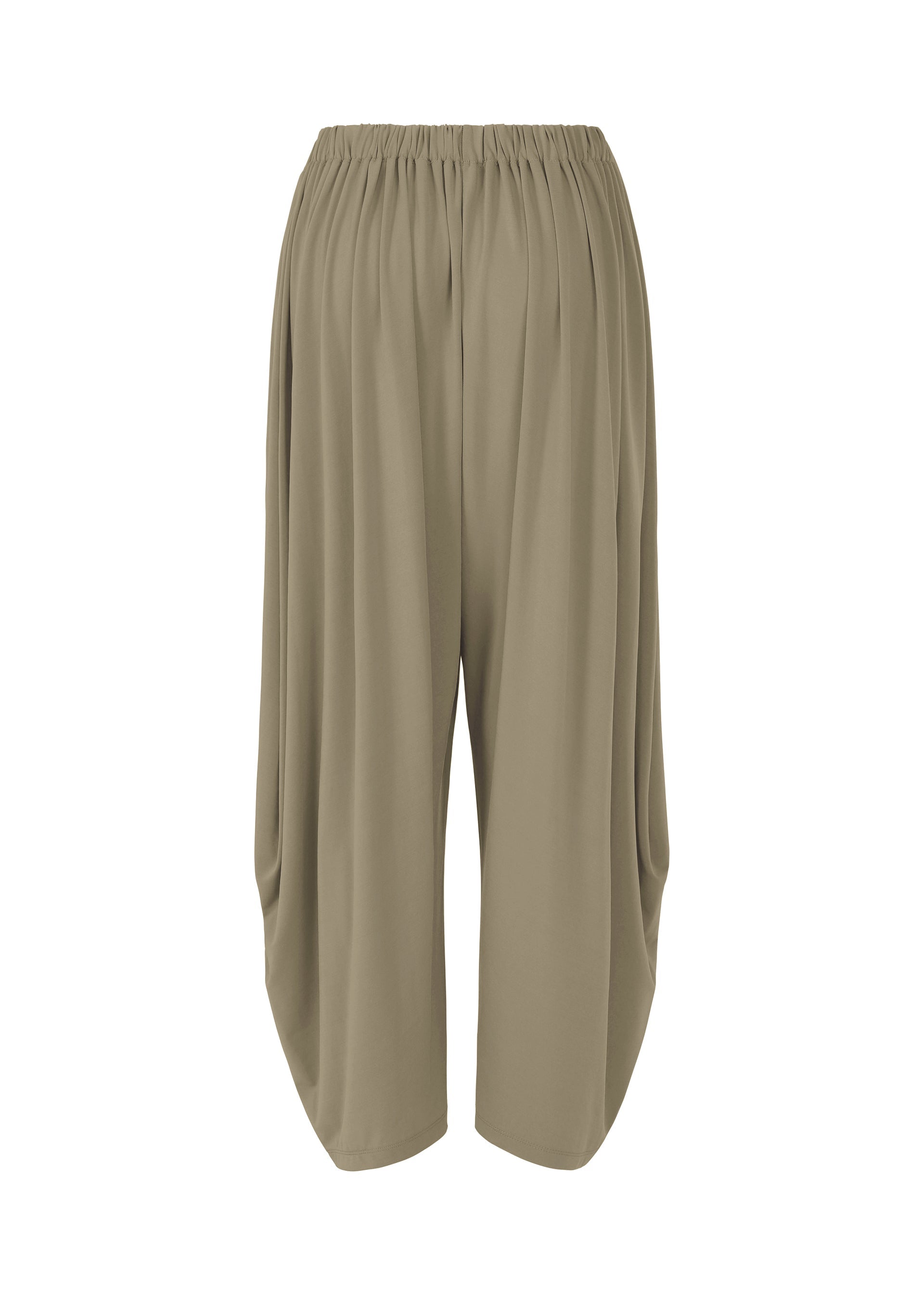 A detail shot of the ISSEY MIYAKE DRAPE JERSEY 56 trousers.