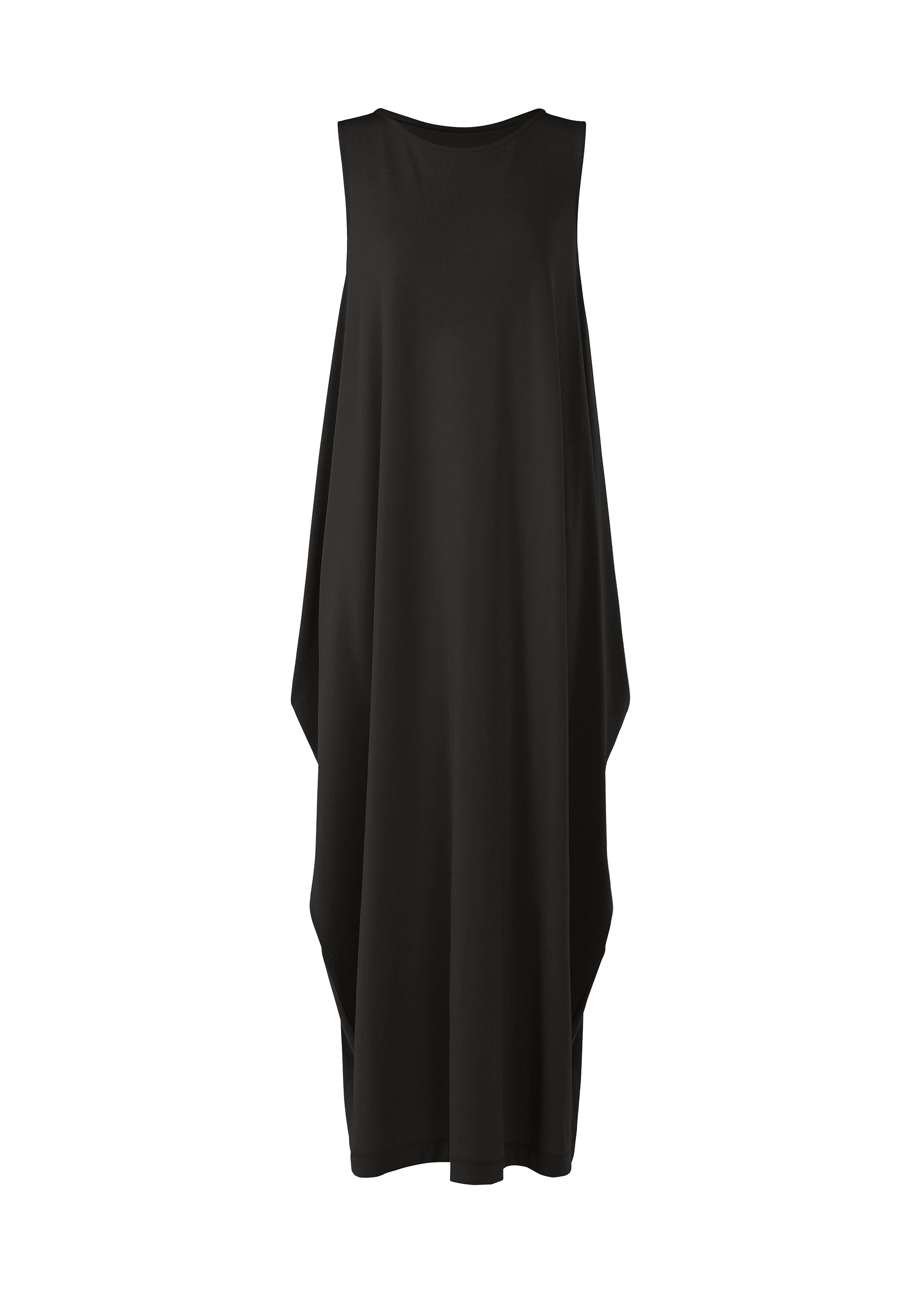 A product shot of the ISSEY MIYAKE DRAPE JERSEY 56 dress in black (15).