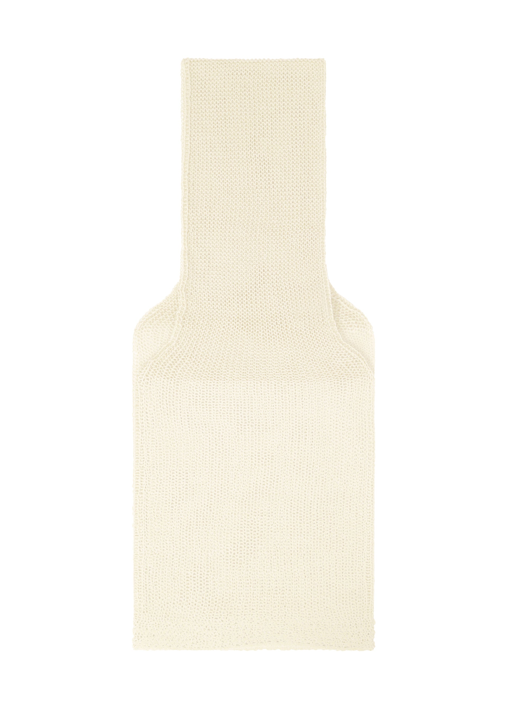A product shot of the ISSEY MIYAKE PANINI STOLE stole in white (01).