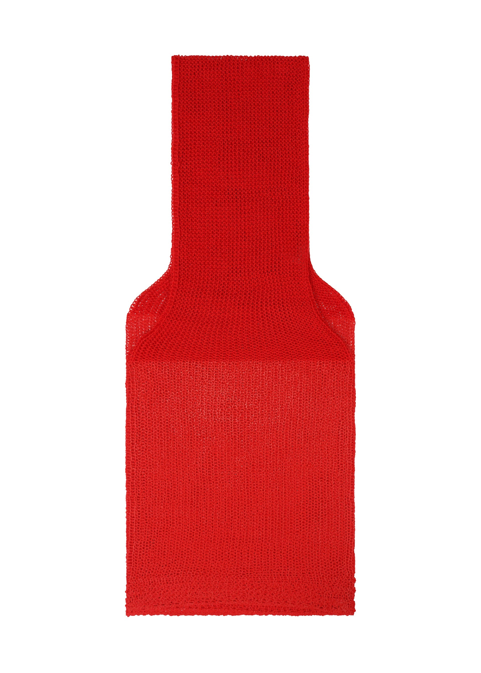 A product shot of the ISSEY MIYAKE PANINI STOLE stole in red (24).