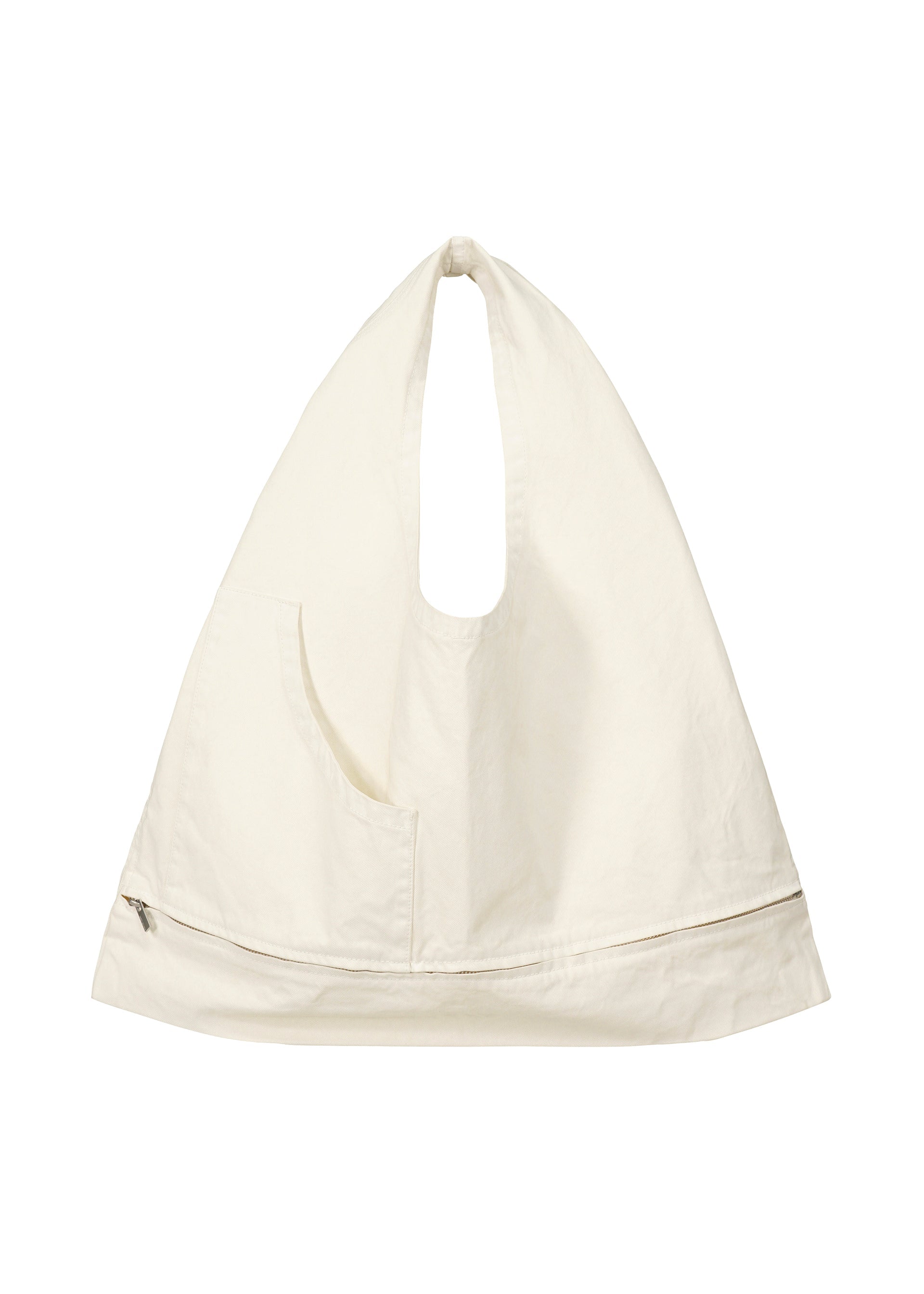 A product shot of the ISSEY MIYAKE SCULPTURAL (BAG) bag in white.