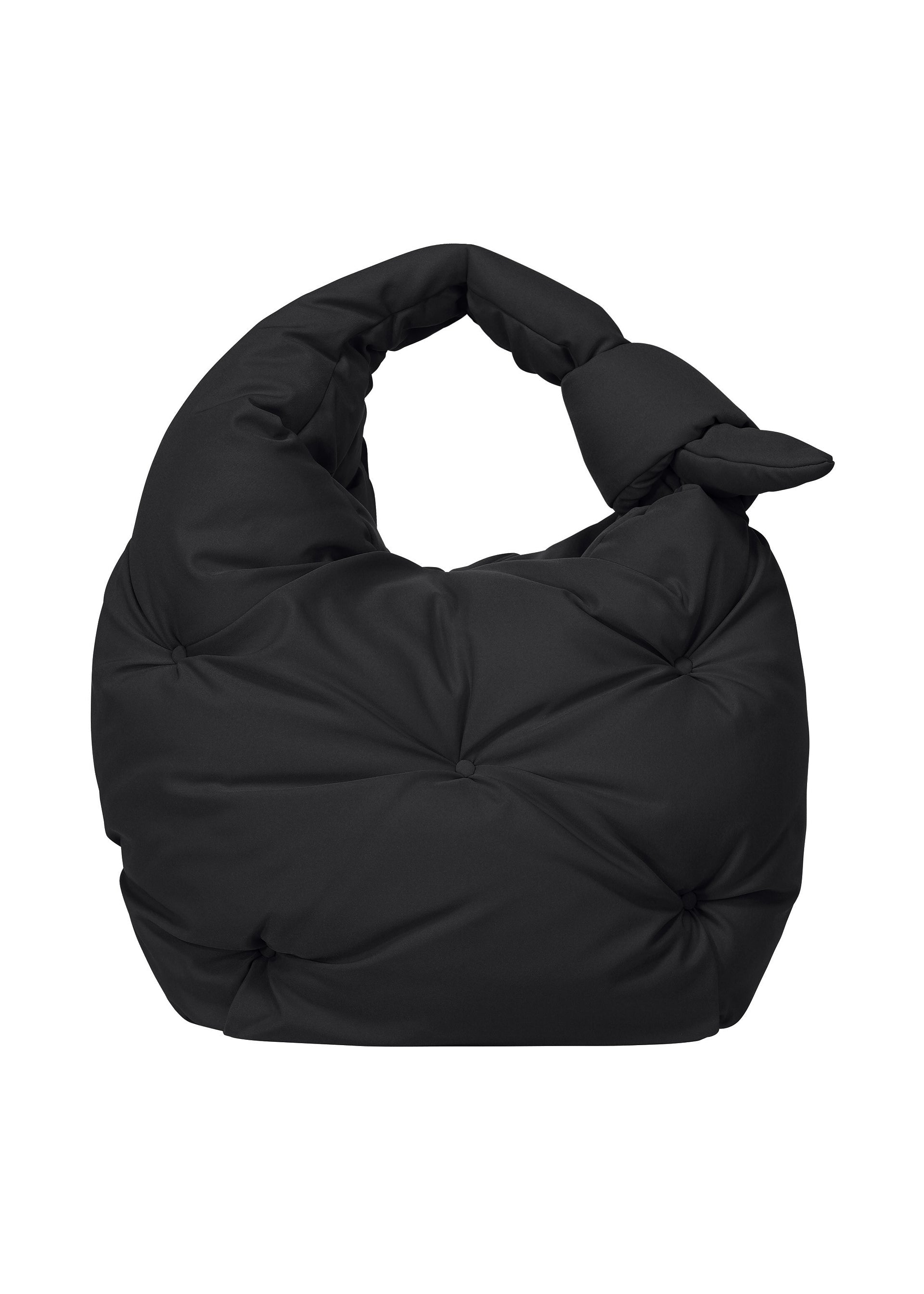 A product shot of the ISSEY MIYAKE PUMPED BAG bag in black (15).