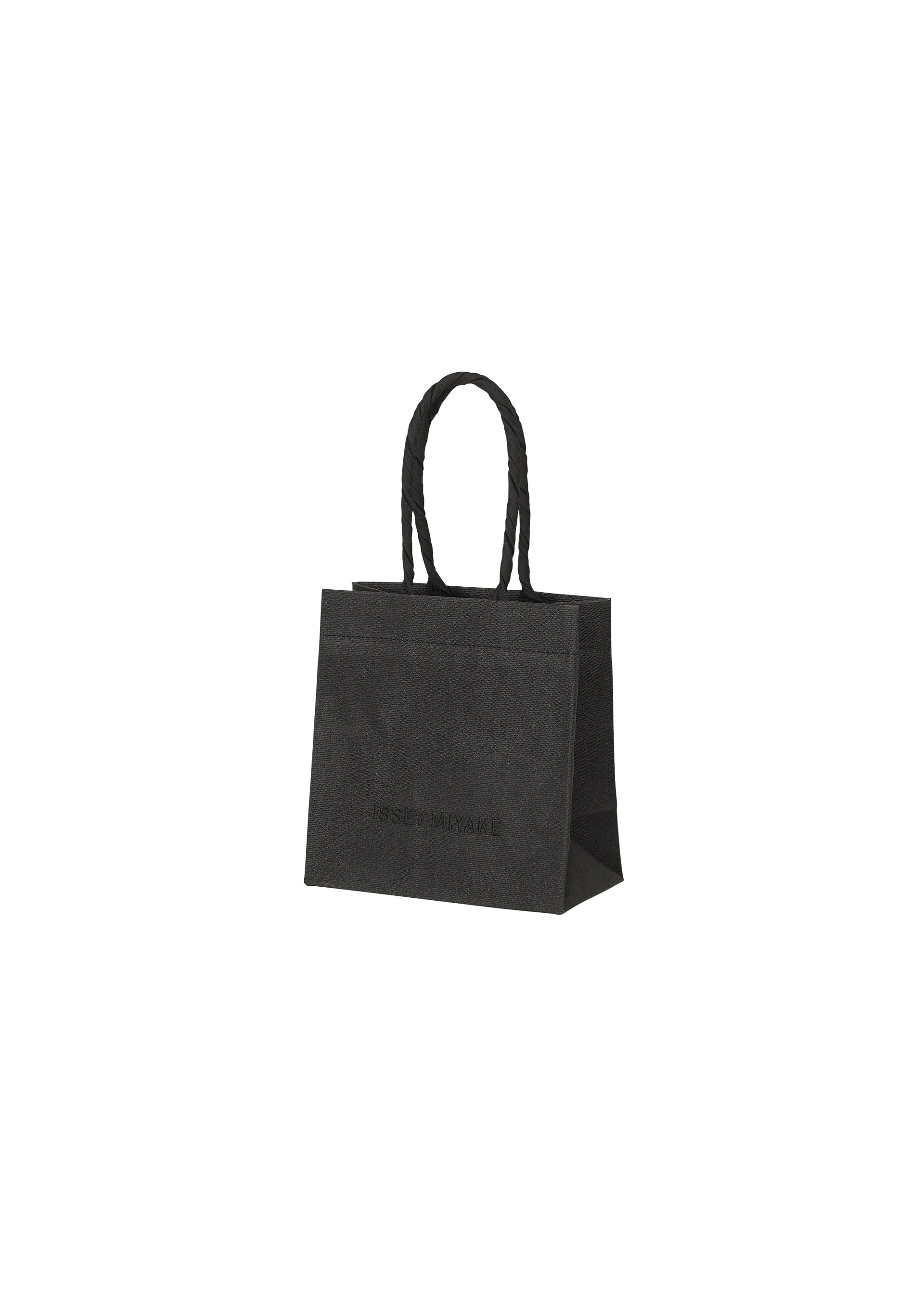 A product shot of the ISSEY MIYAKE THIS IS A PAPER BAG bag in black (15).