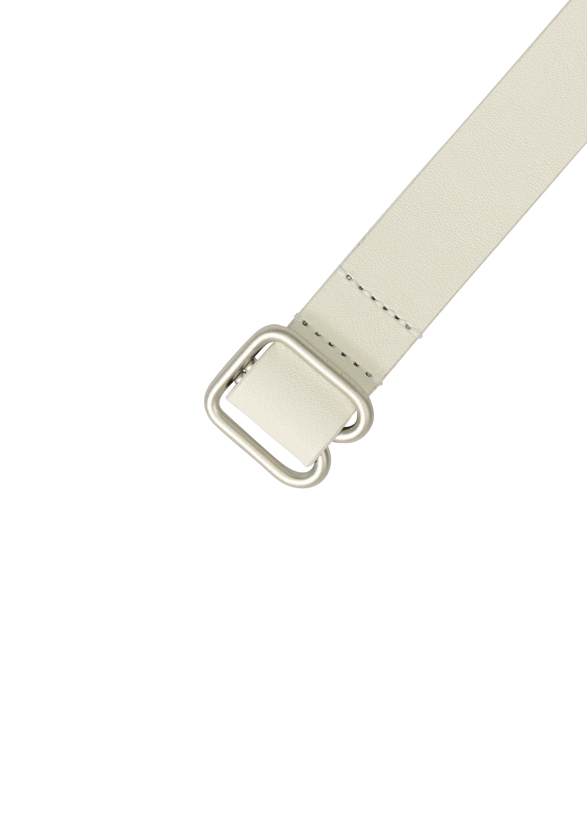 A detail shot of the ISSEY MIYAKE SOLID LEATHER BELT belt.