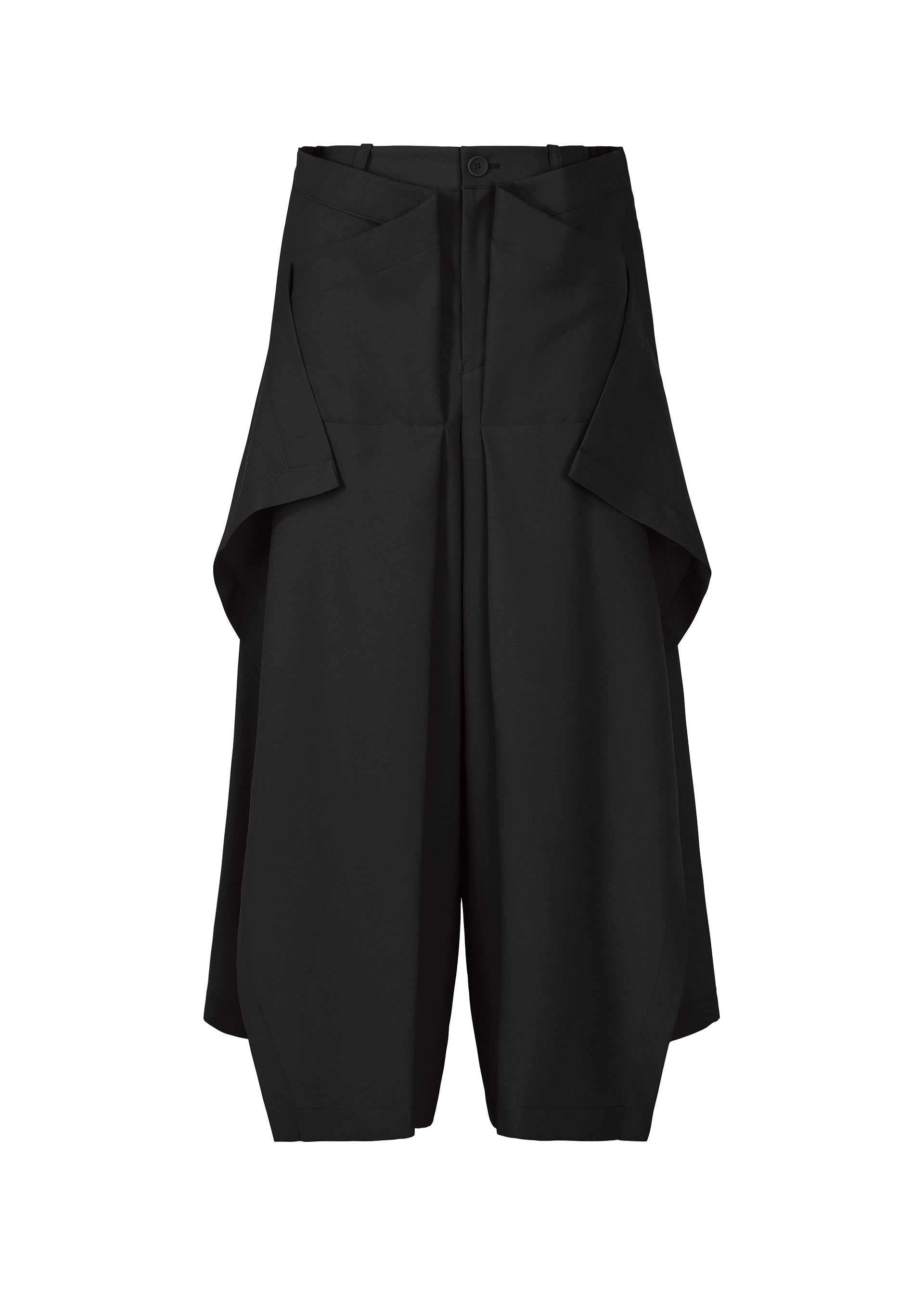 A product shot of the ISSEY MIYAKE UNI FORM (WOOL) trousers in black (15).