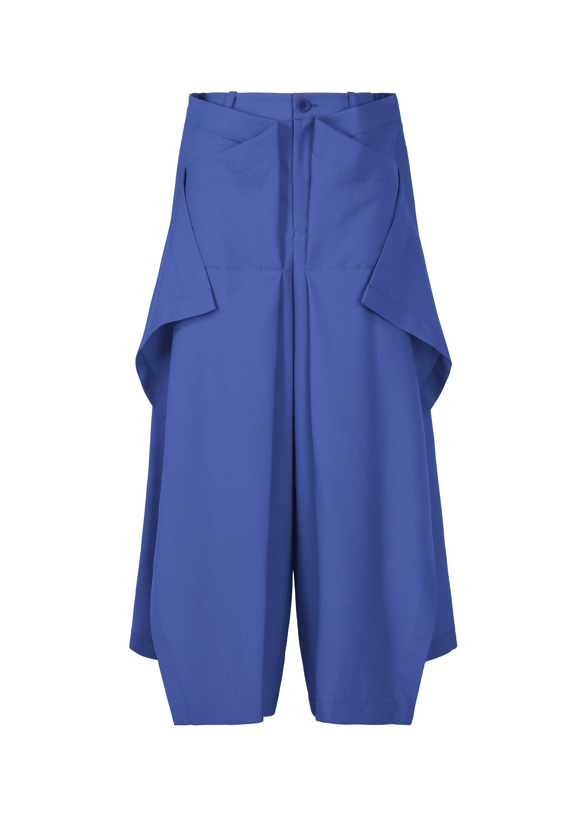 A product shot of the ISSEY MIYAKE UNI FORM (WOOL) trousers in blue (72).