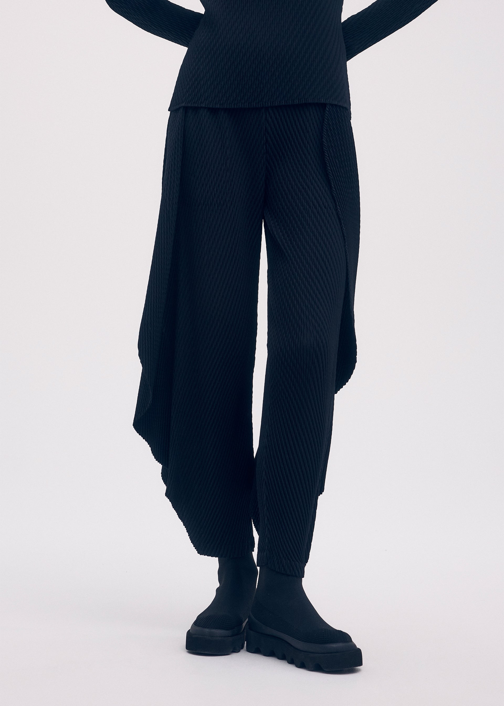 ORBICULAR PLEATS Trousers Black