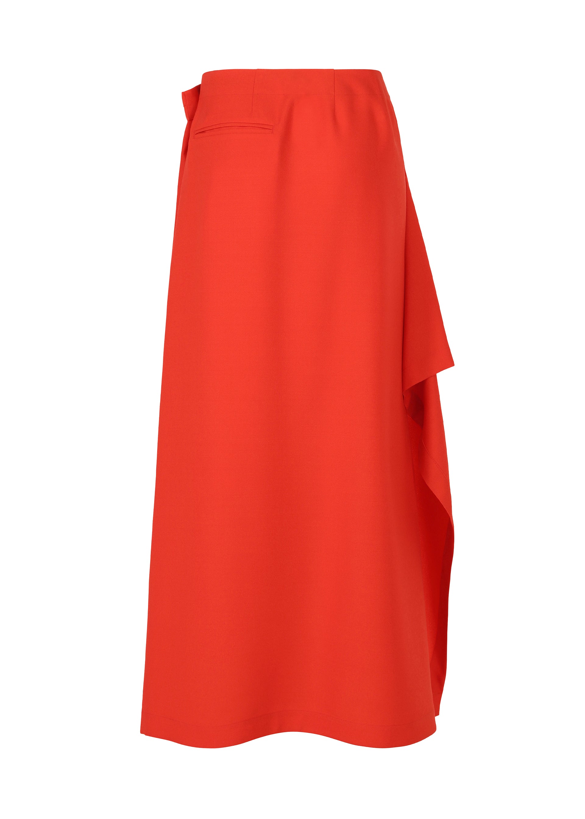 A detail shot of the ISSEY MIYAKE UNI FORM (WOOL) skirt.