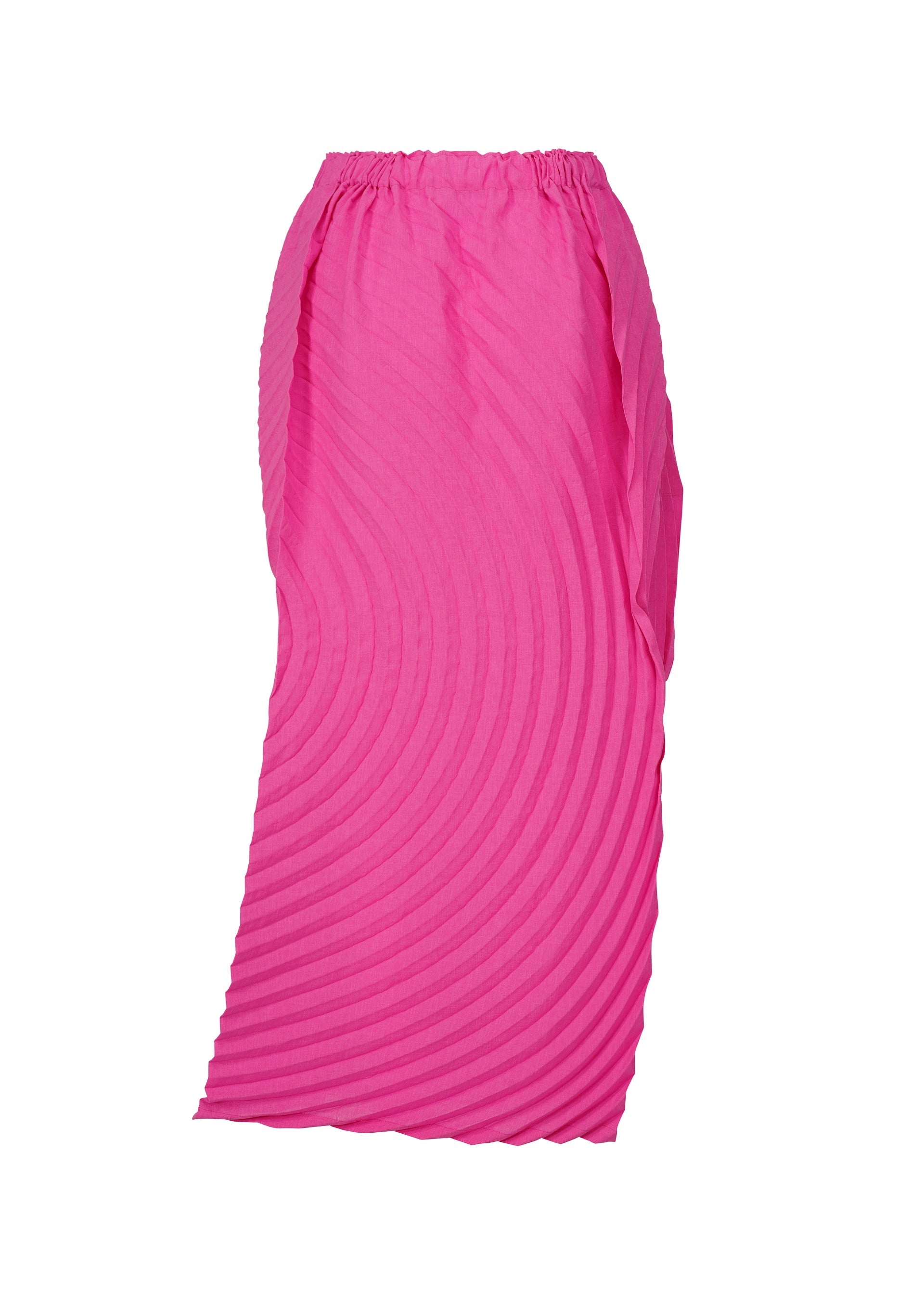 A detail shot of the ISSEY MIYAKE PAPER BAG PLEATS skirt.